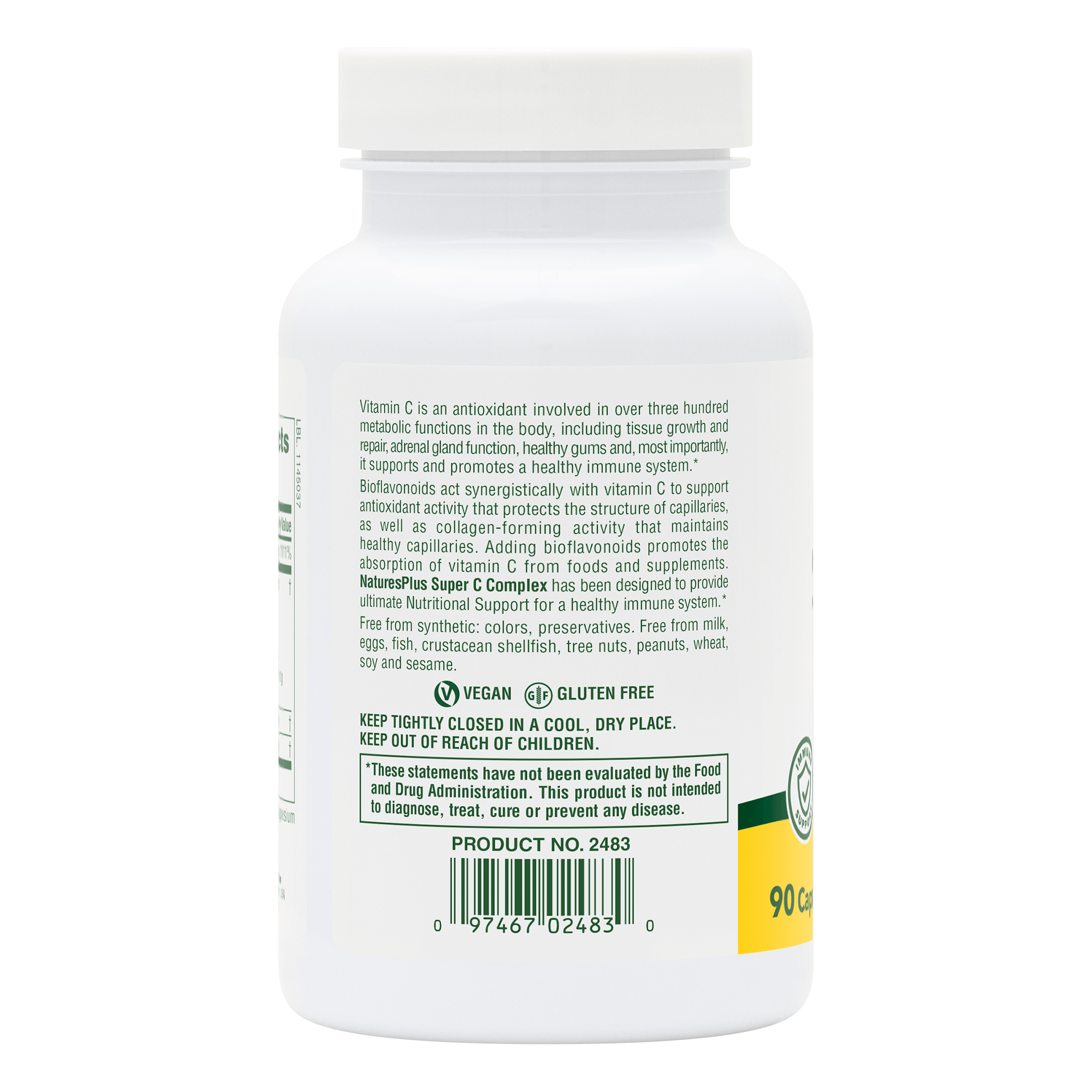 Super C Complex 1000 mg Capsules - 90 Count