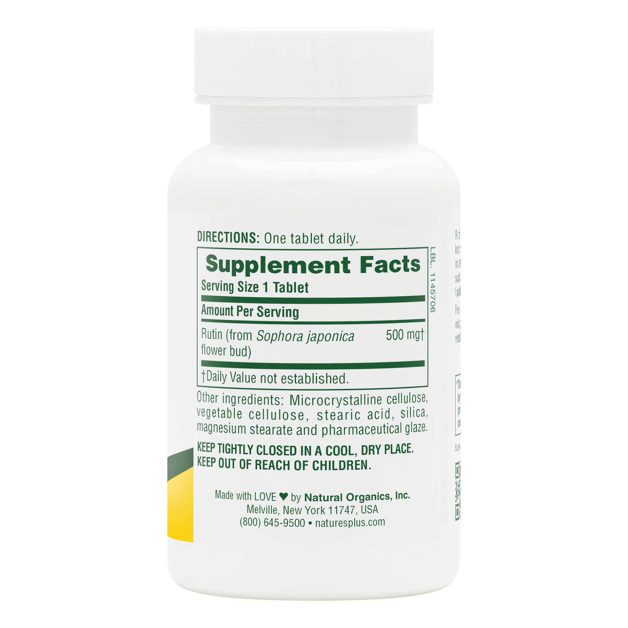 Rutin 500 mg Tablets - 60 Count