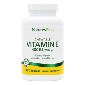 Frontal product image of Vitamin E 400 IU Chewables containing 180 Count