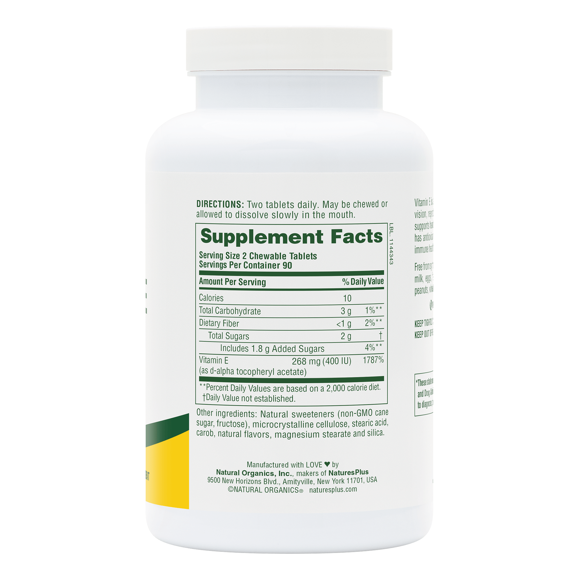 Vitamin E 400 IU Chewables - 180 Count