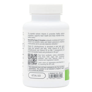 Second side product image of NaturesPlus PRO Super K Complex Capsules containing 60 Count
