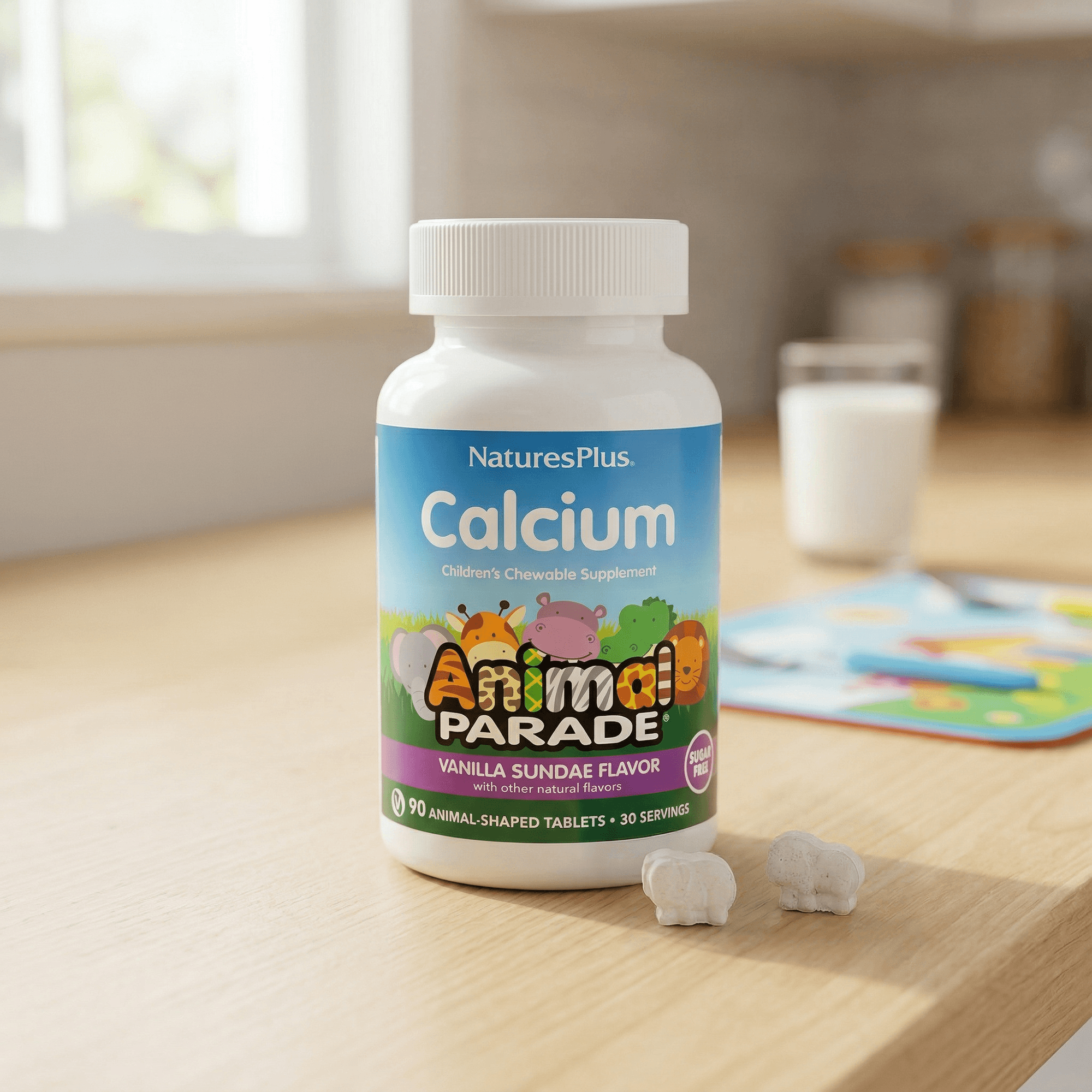 Animal Parade® Sugar-Free Calcium Children’s Chewables - 90 Count