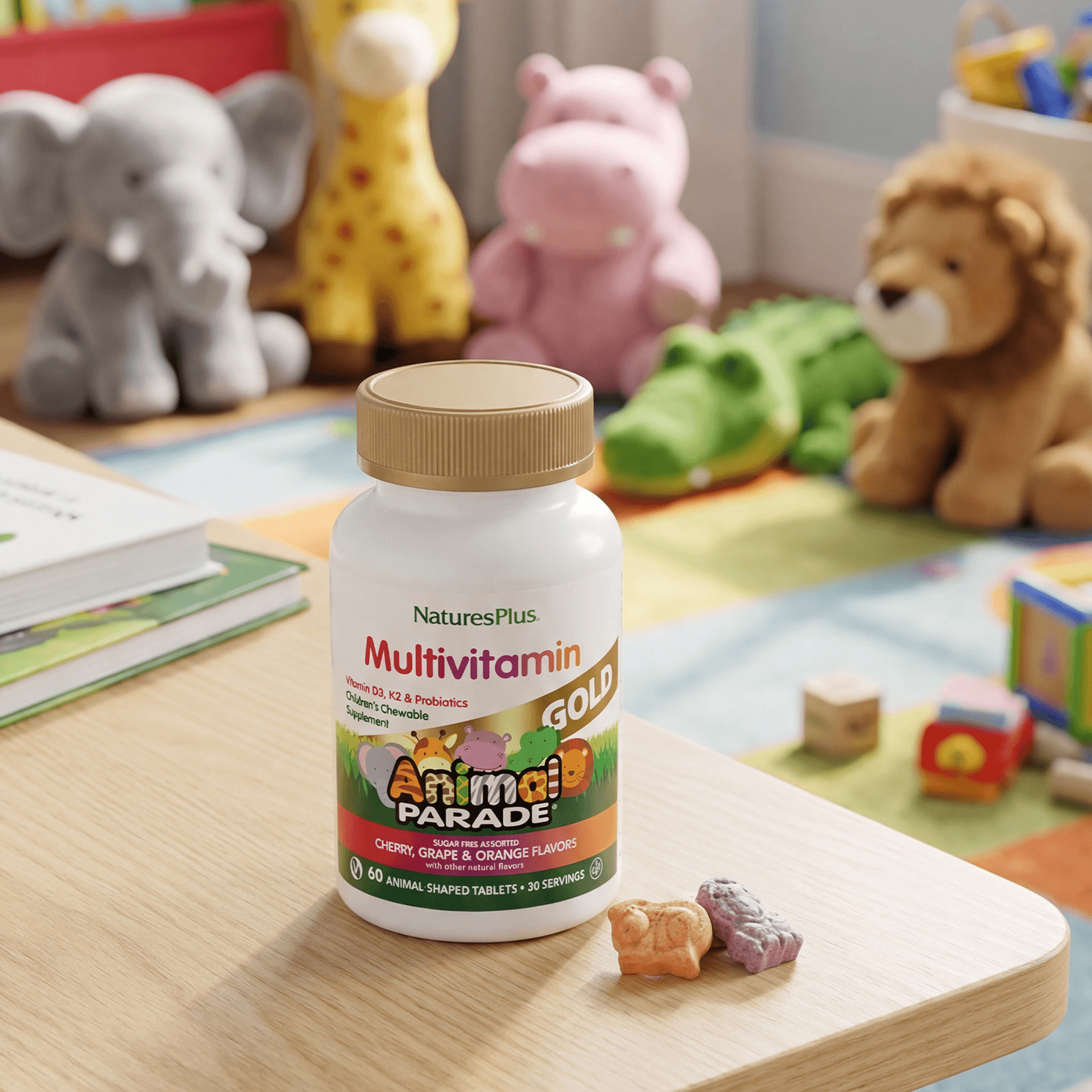 Animal Parade® GOLD Multivitamin Children’s Chewables - Assorted - 60 Count