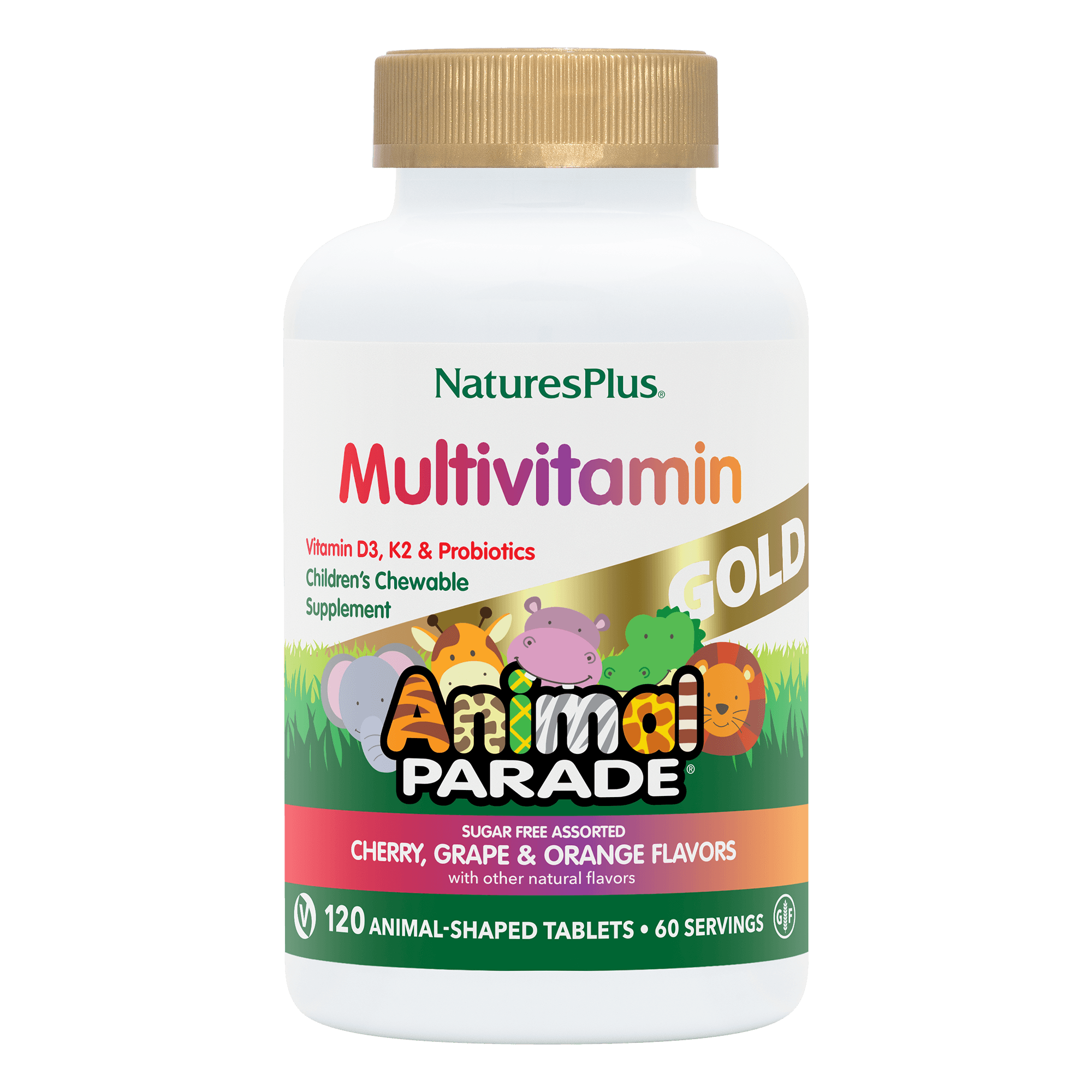 Animal Parade® GOLD Multivitamin Children’s Chewables - Assorted - 120 Count