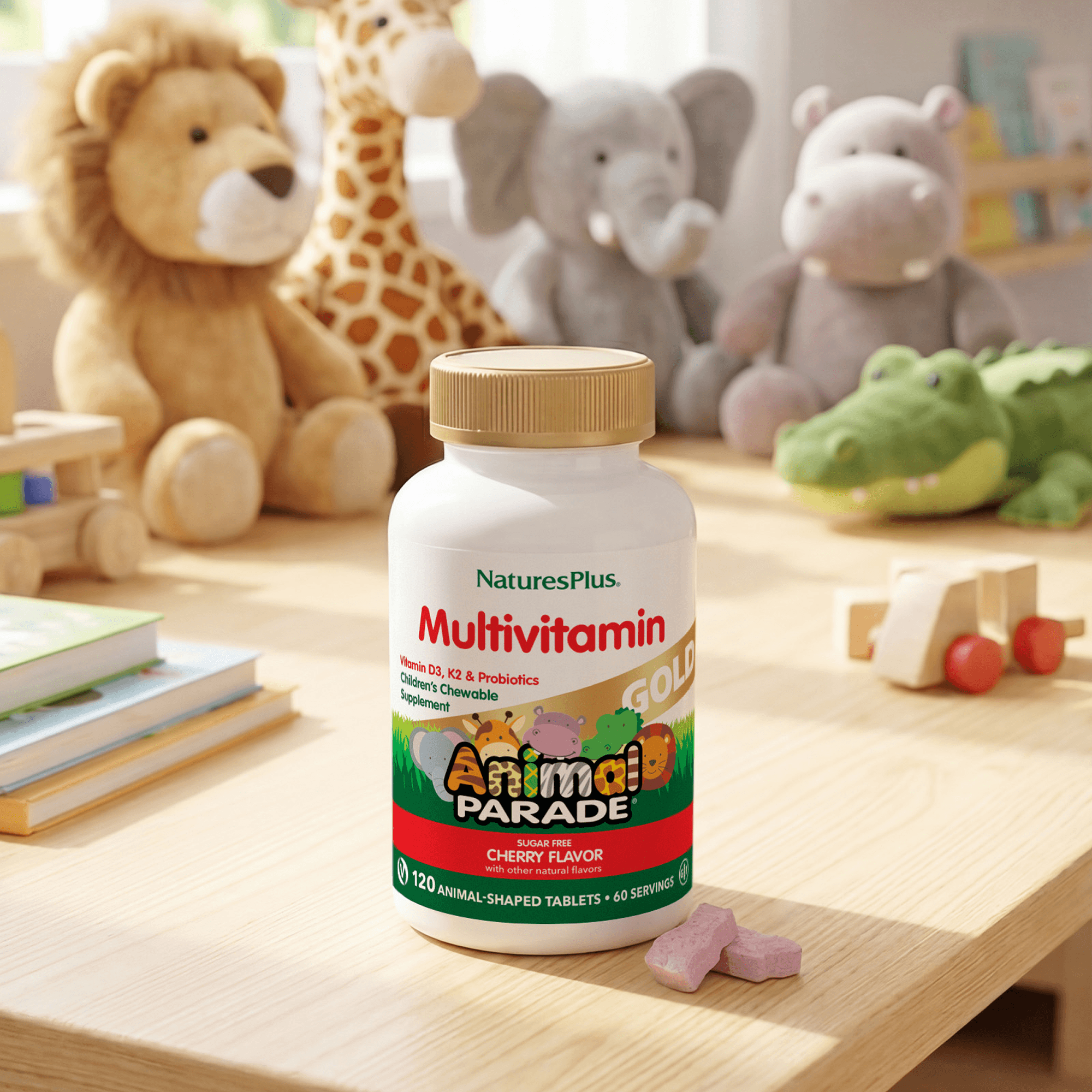 Animal Parade® GOLD Multivitamin Children’s Chewables - Cherry - 120 Count