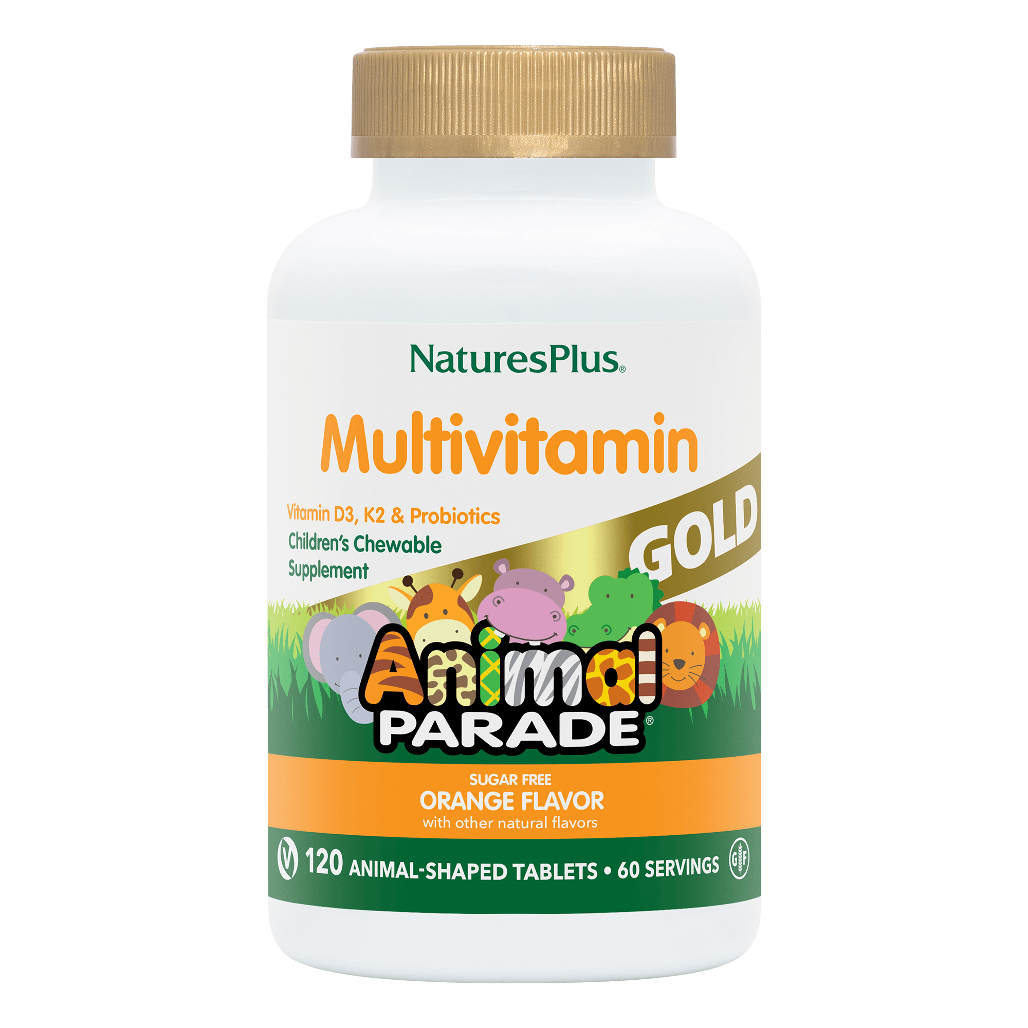 Animal Parade® GOLD Multivitamin Children’s Chewables - Orange - 120 Count