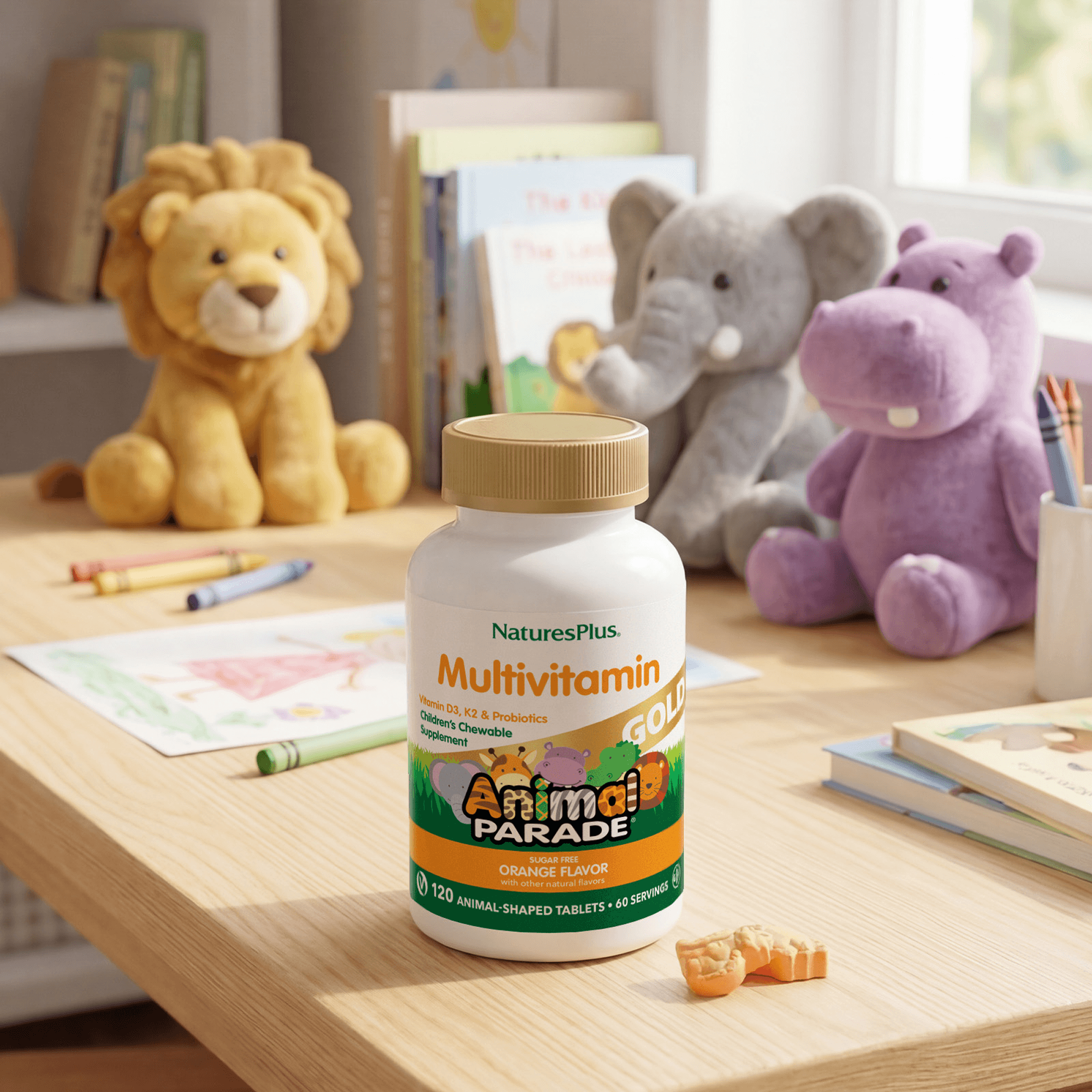 Animal Parade® GOLD Multivitamin Children’s Chewables - Orange - 120 Count