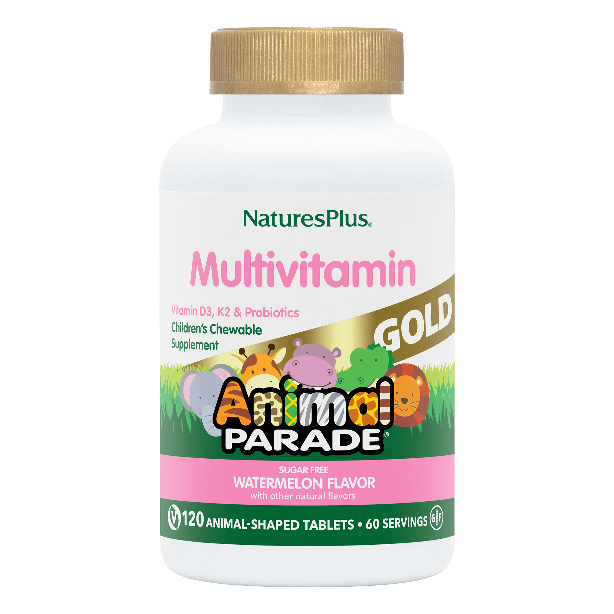 Animal Parade® GOLD Multivitamin Children’s Chewables - Watermelon - 120 Count
