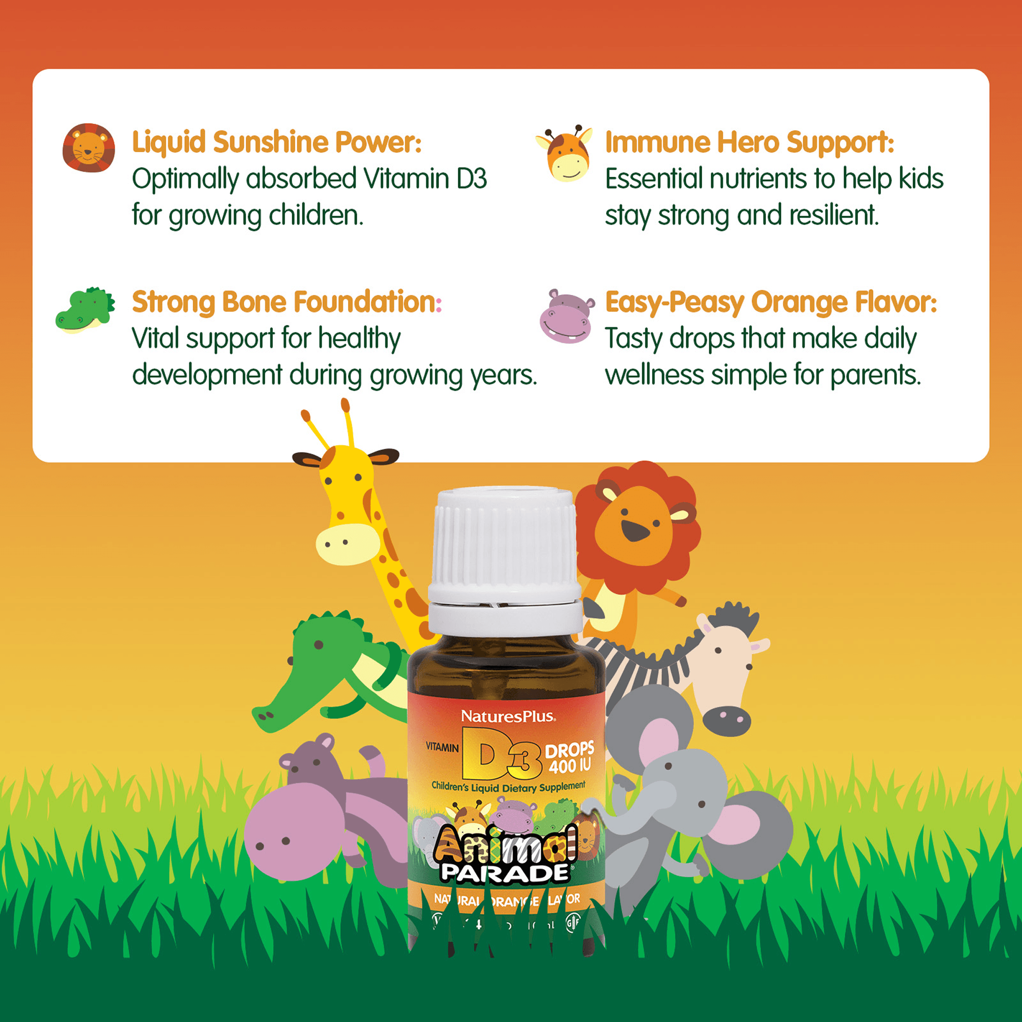 Animal Parade® Vitamin D3 400 IU Liquid Drops - 10 ml