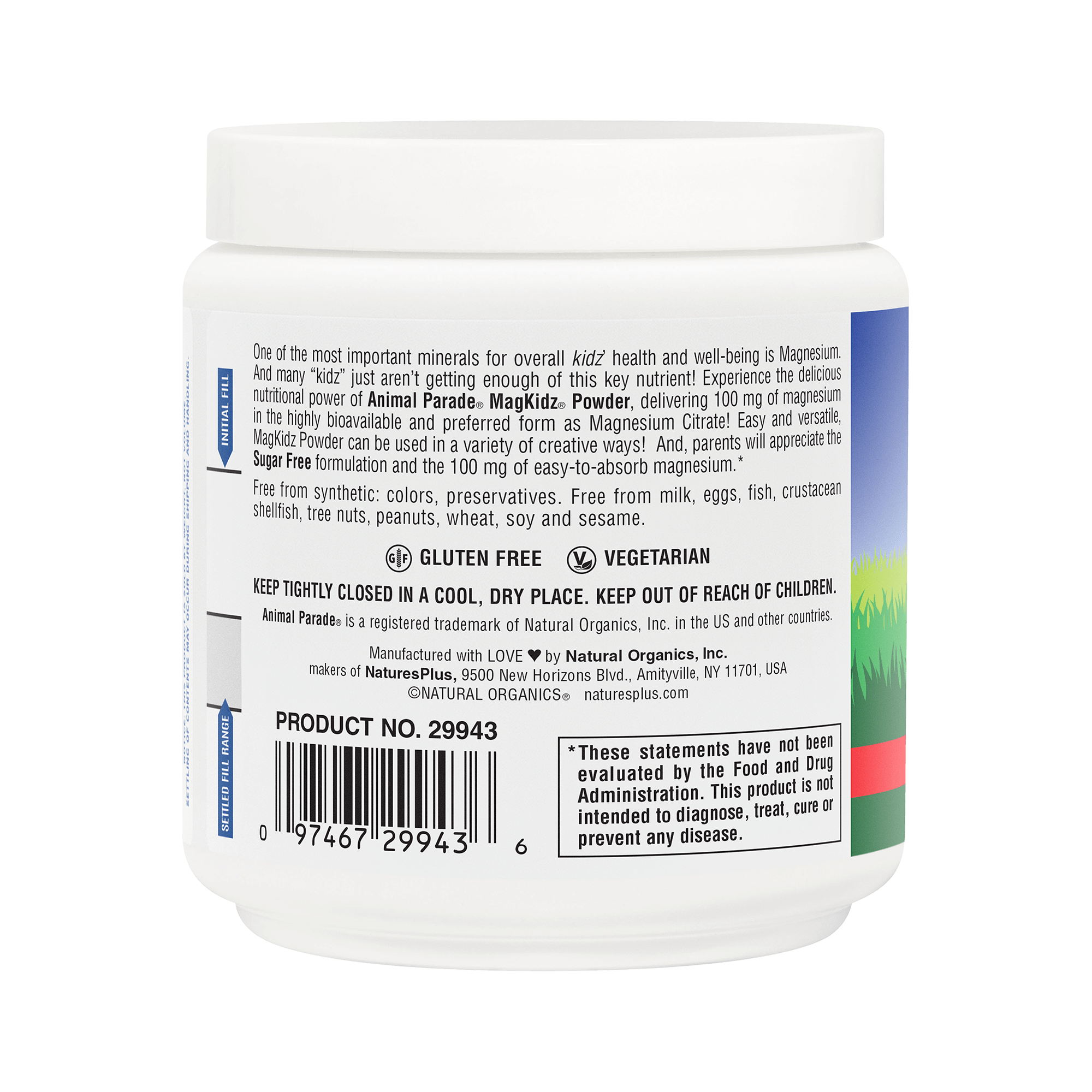 Animal Parade® Sugar-Free MagKidz Magnesium Powder - 0.32 LB
