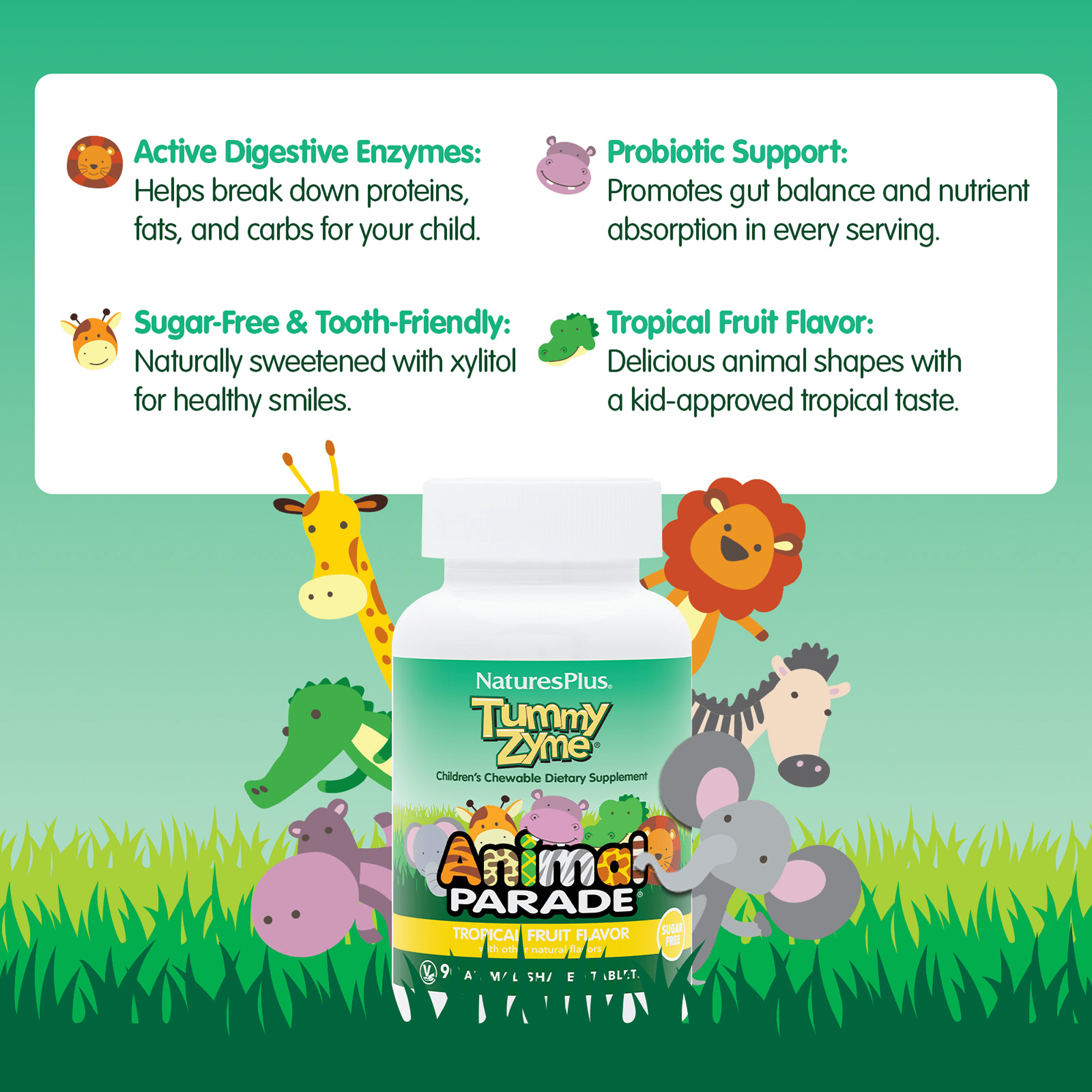 Animal Parade® Tummy Zyme™ Children's Chewables