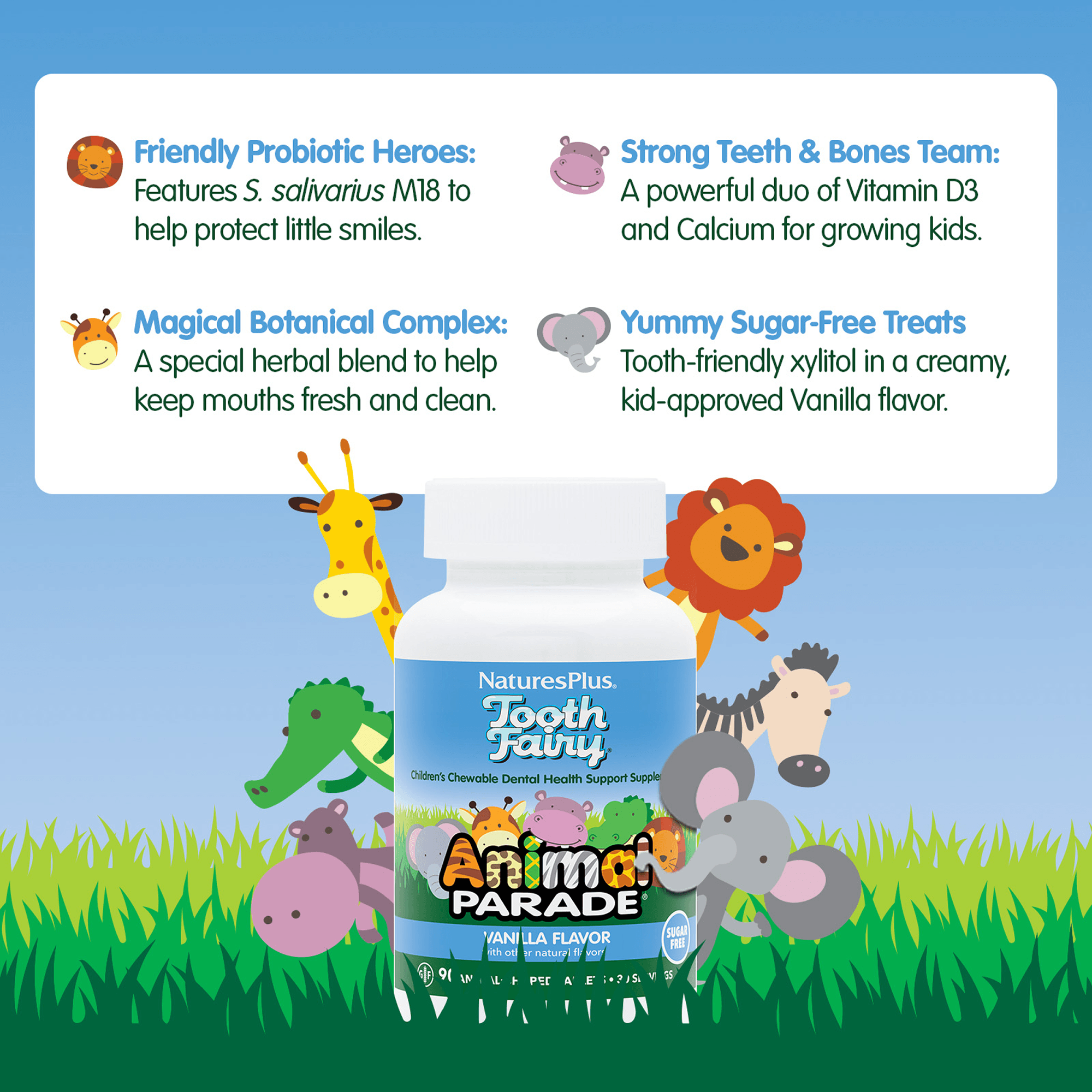 Animal Parade® Tooth Fairy® Children’s Chewables - 90 Count