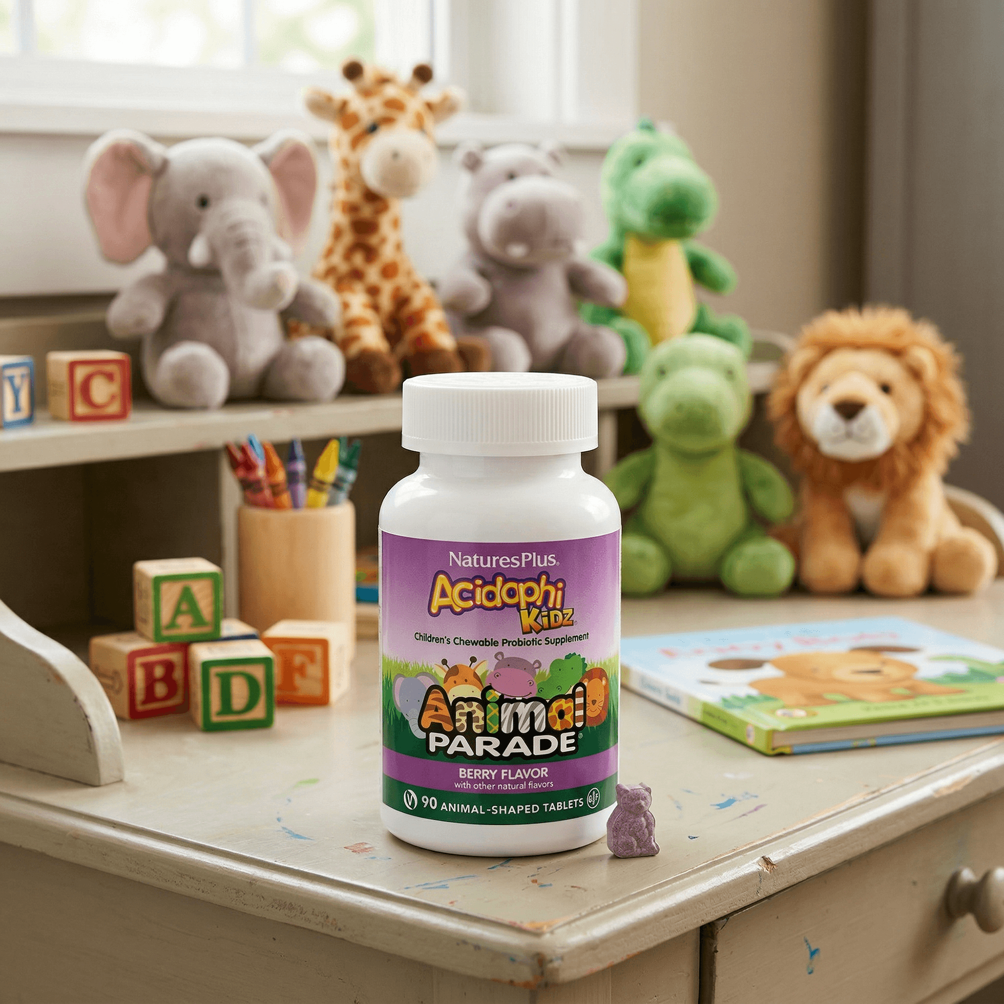 Animal Parade® AcidophiKidz® Childrens Chewables - 90 Count