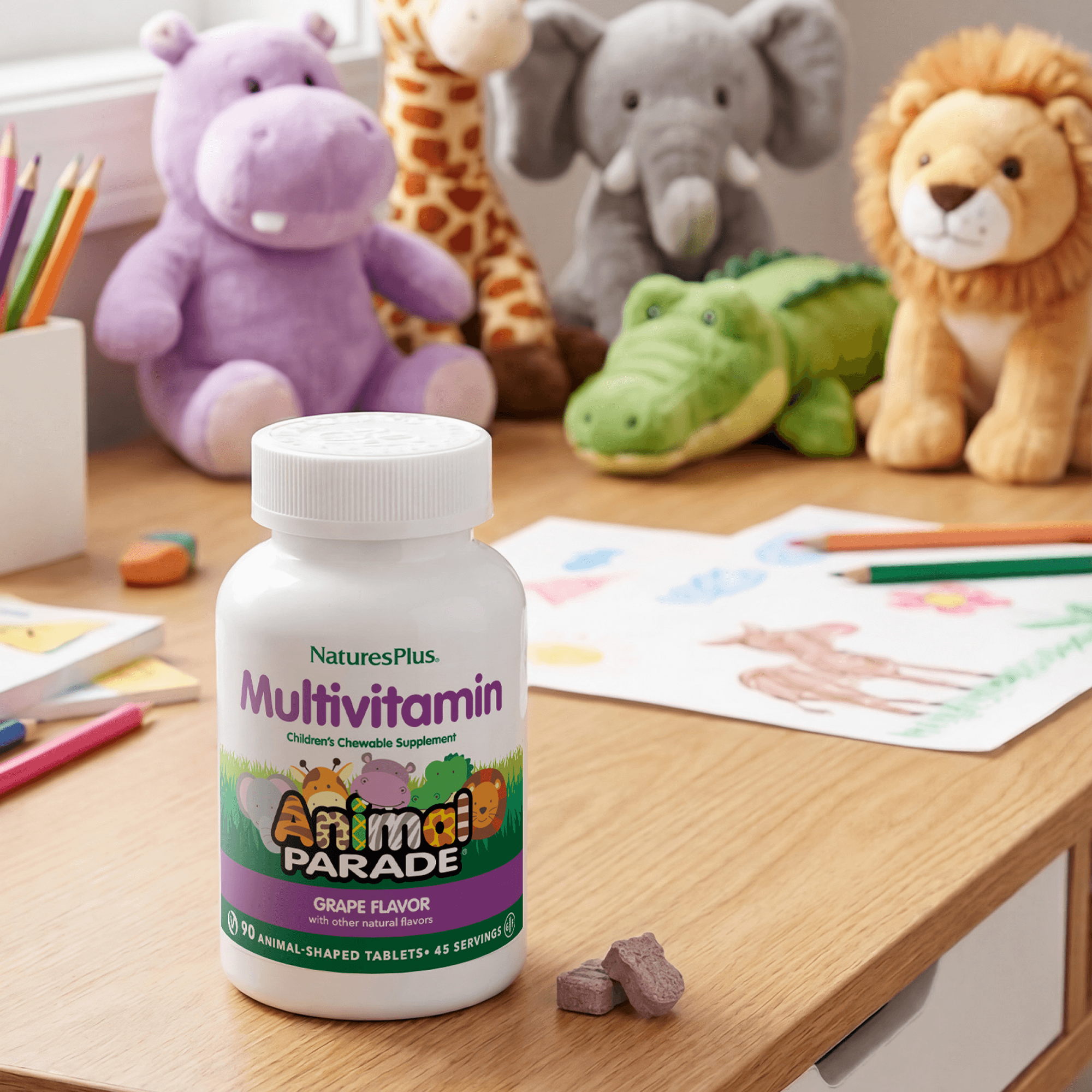 Animal Parade® Multivitamin Children’s Chewables - Grape - 90 Count