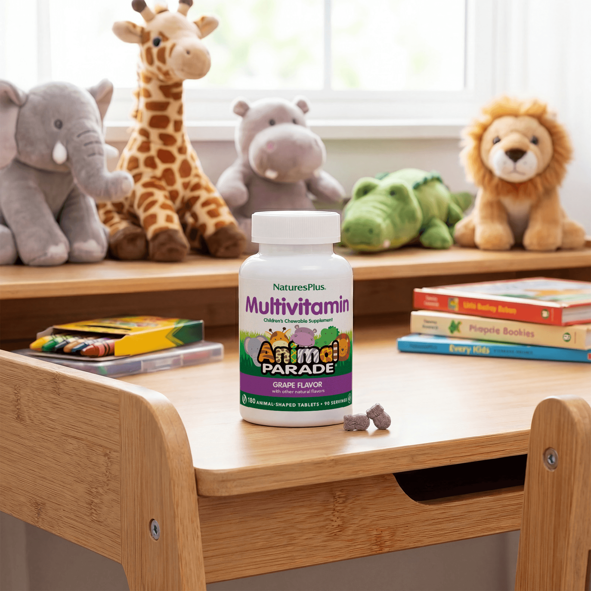 Animal Parade® Multivitamin Children’s Chewables - Grape - 180 Count
