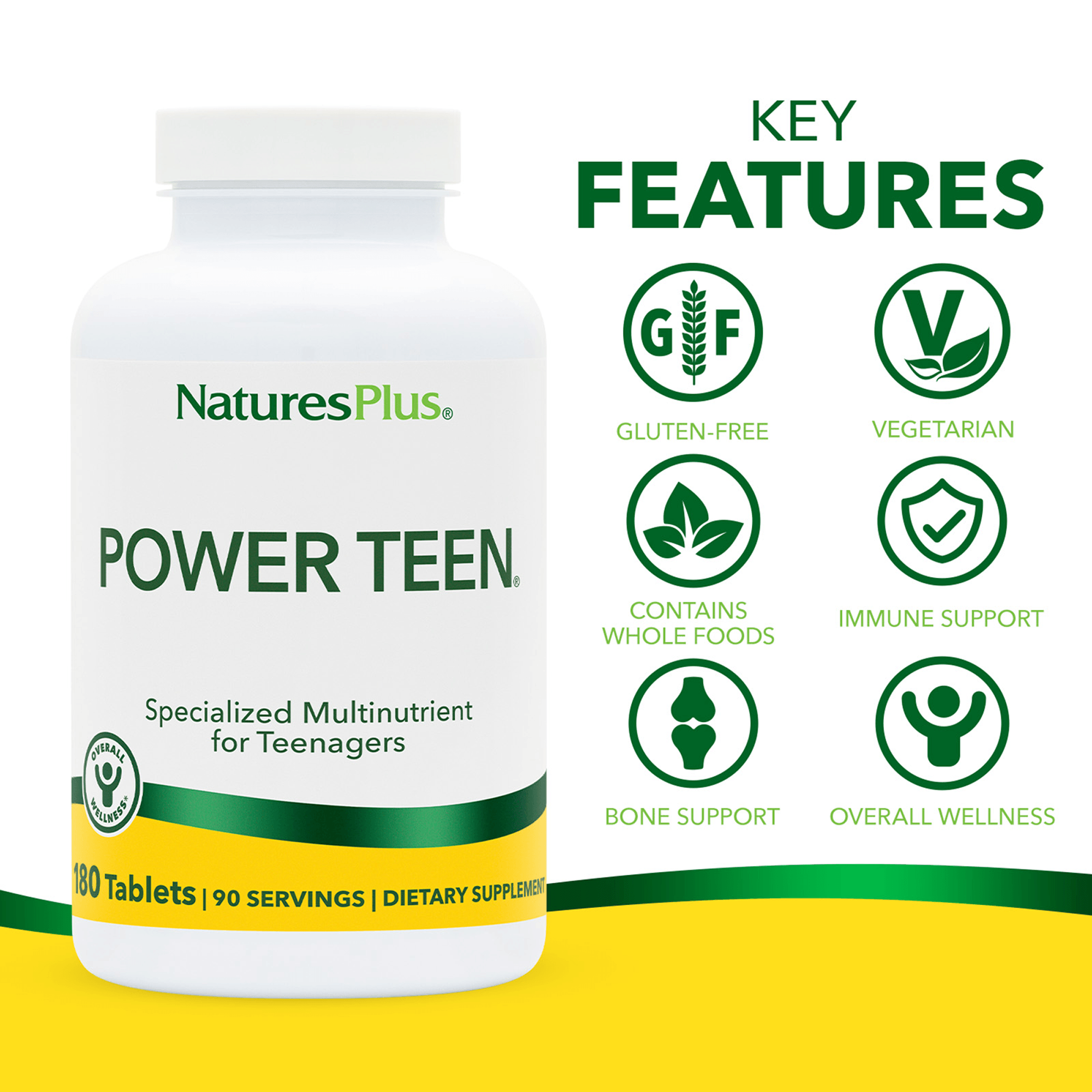POWER TEEN® Multivitamin Tablets - 180 Count
