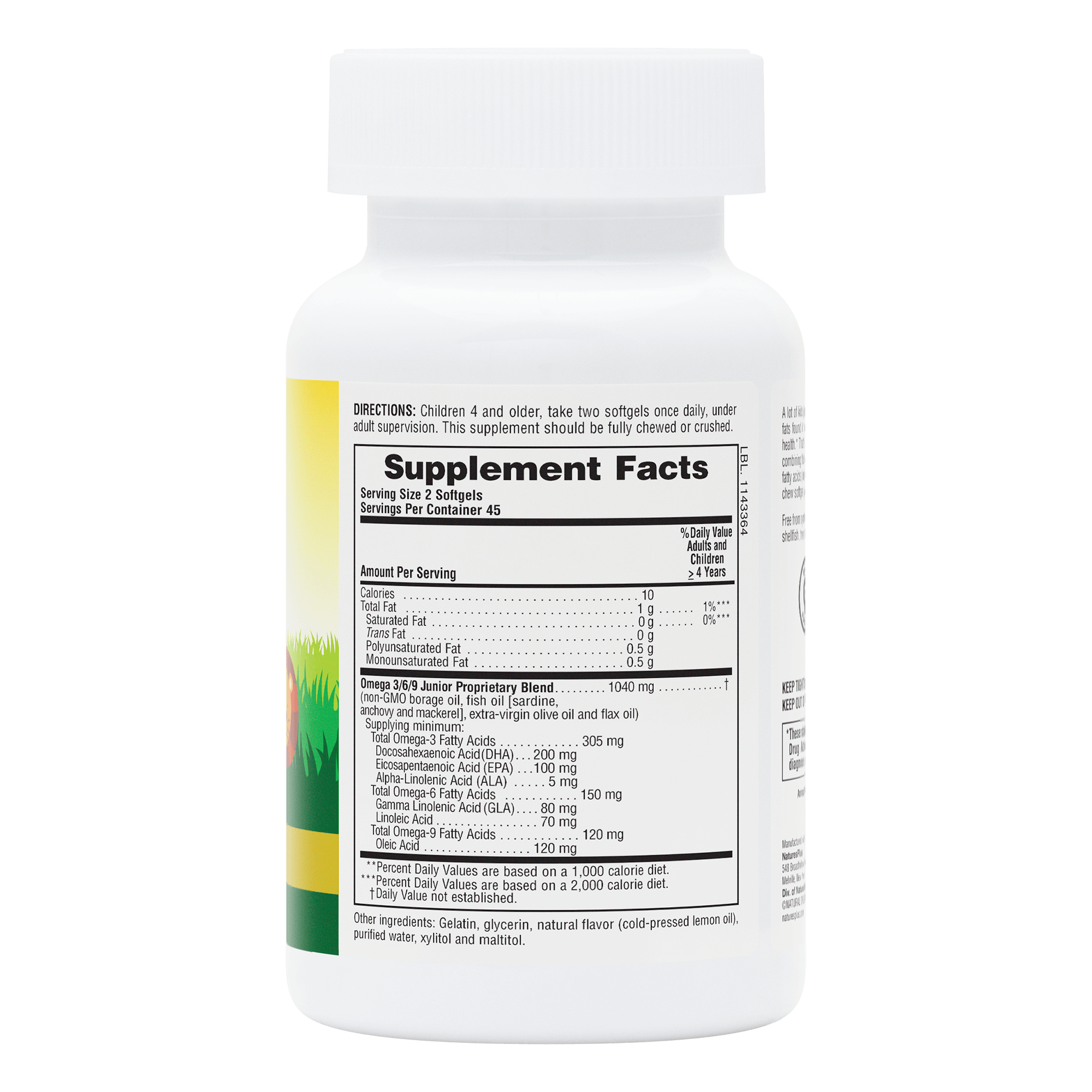 Animal Parade® Omega 3/6/9 Junior Softgels - 90 Count