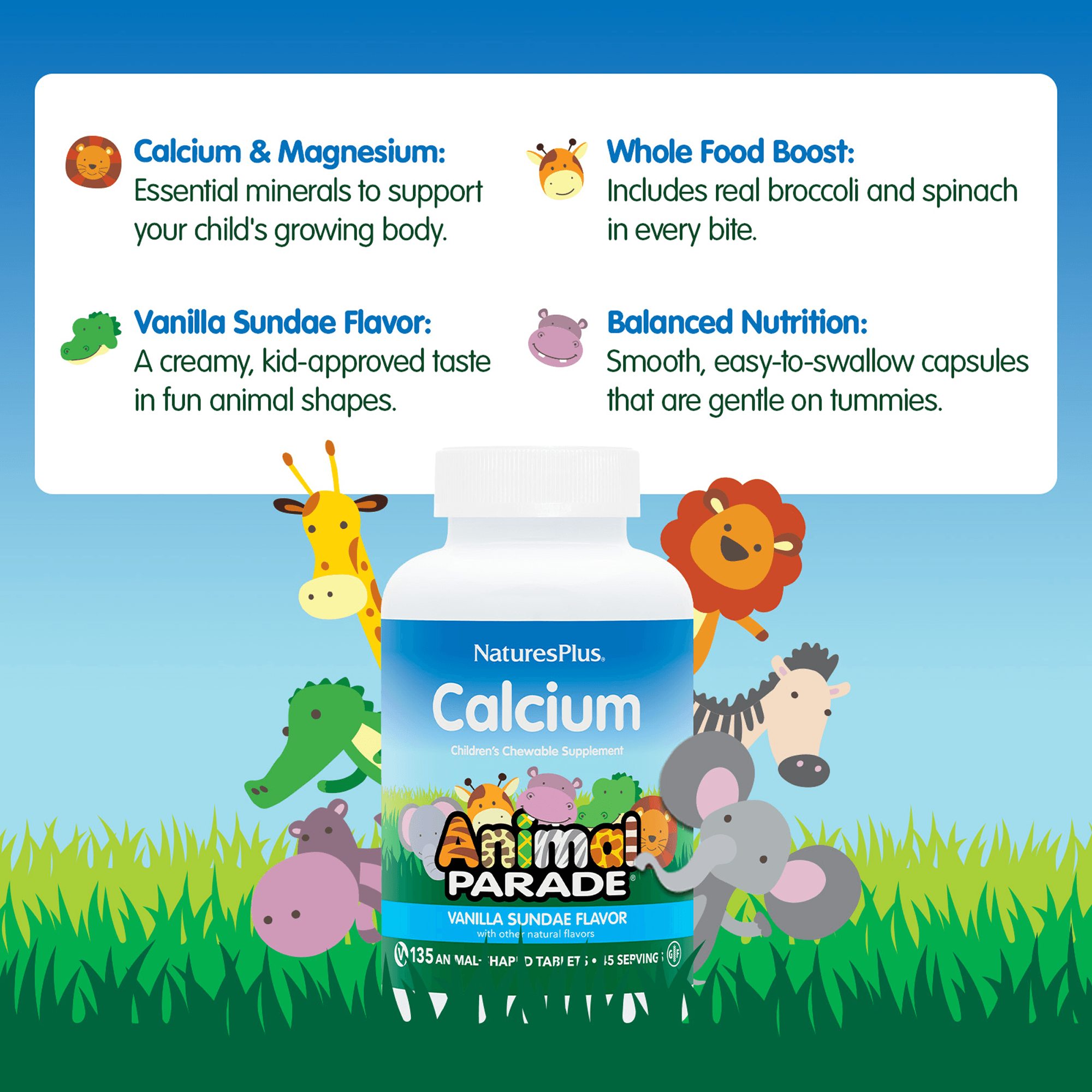 Animal Parade® Calcium Children’s Chewables - 135 Count