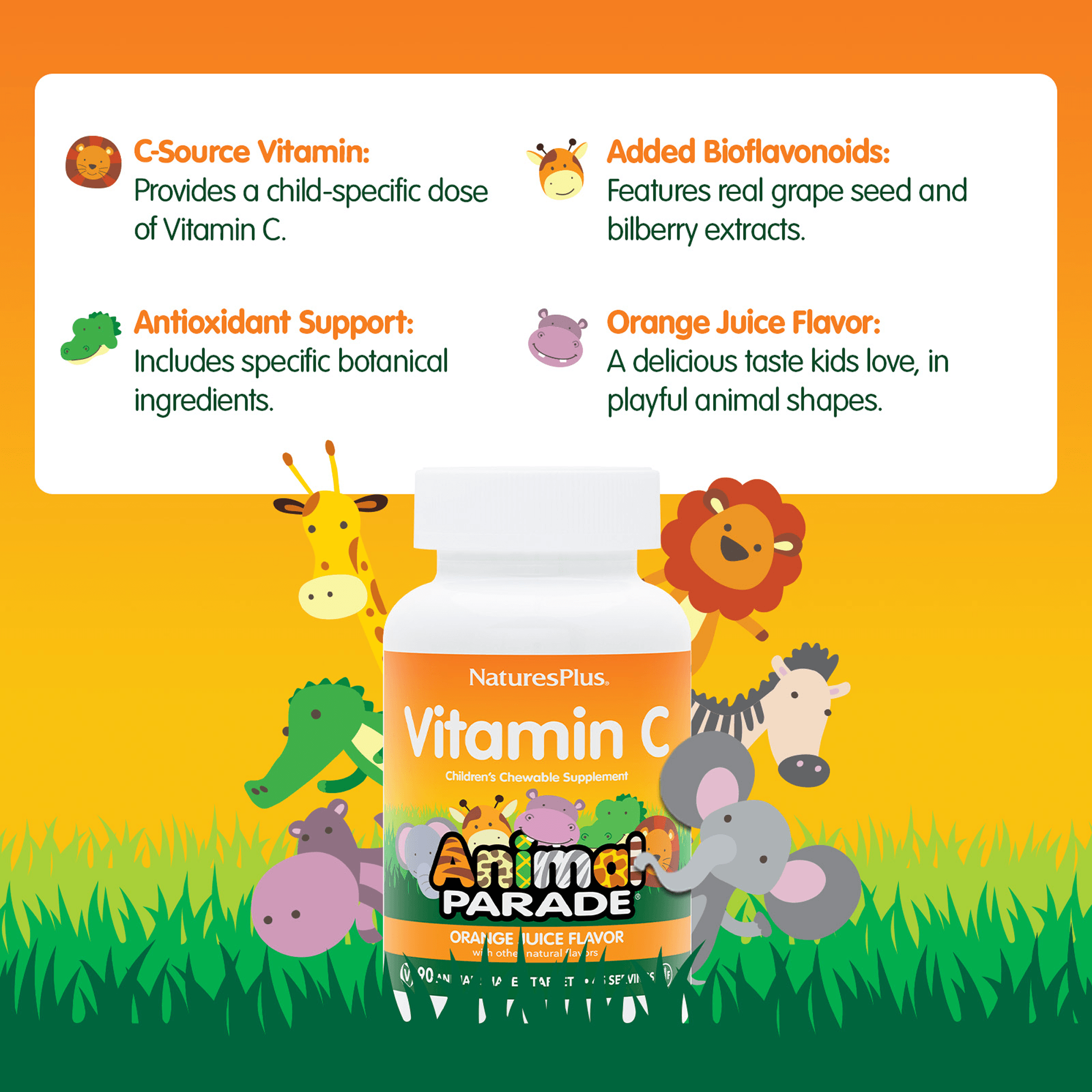 Animal Parade® Vitamin C Children’s Chewables - 90 Count