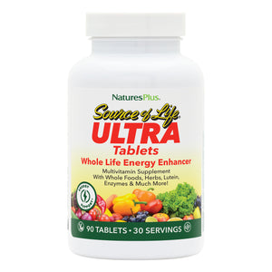 Frontal product image of Ultra Source of Life® with Lutein Multivitamin Tablets containing 90 Count