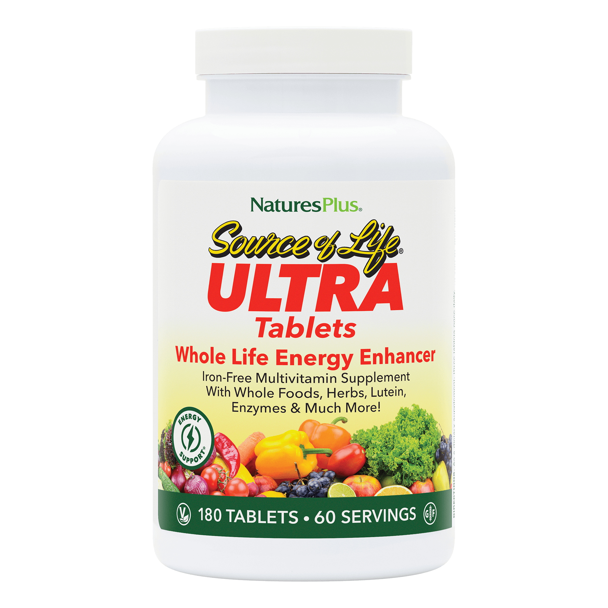 Ultra Source of Life® with Lutein No-Iron Multivitamin Tablets - 180 Count
