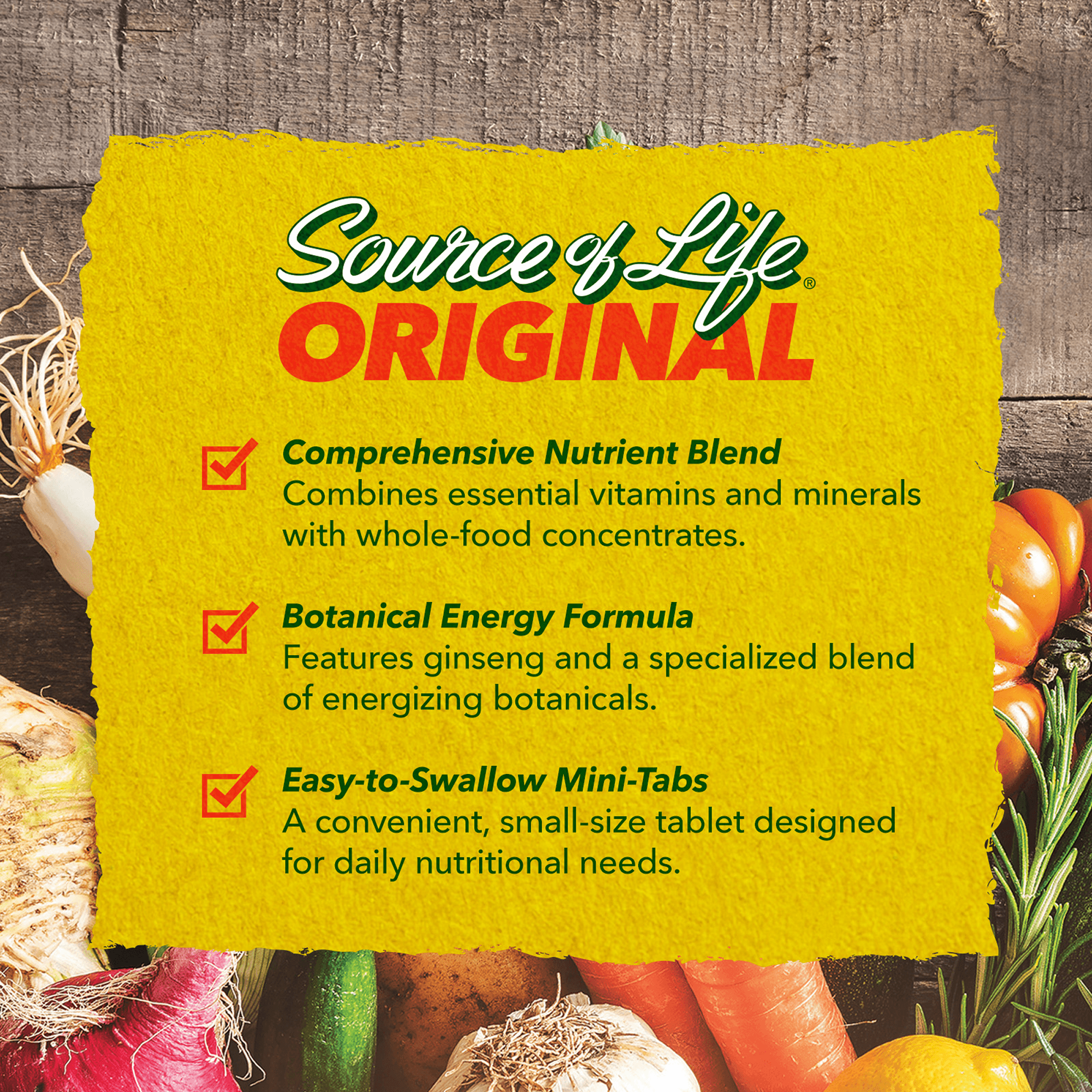 Source of Life® Multivitamin Mini-Tabs - 180 Count