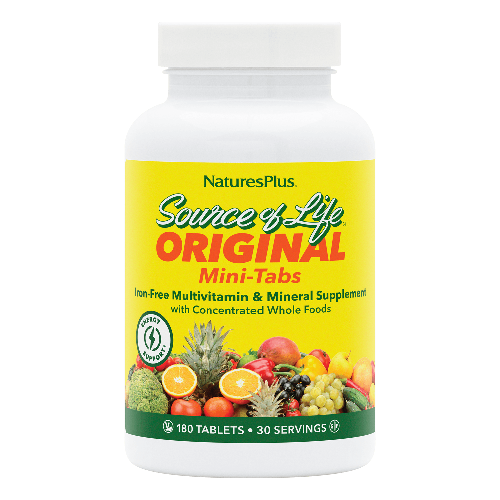 Source of Life® Multivitamin No-Iron Mini-Tabs - 180 Count