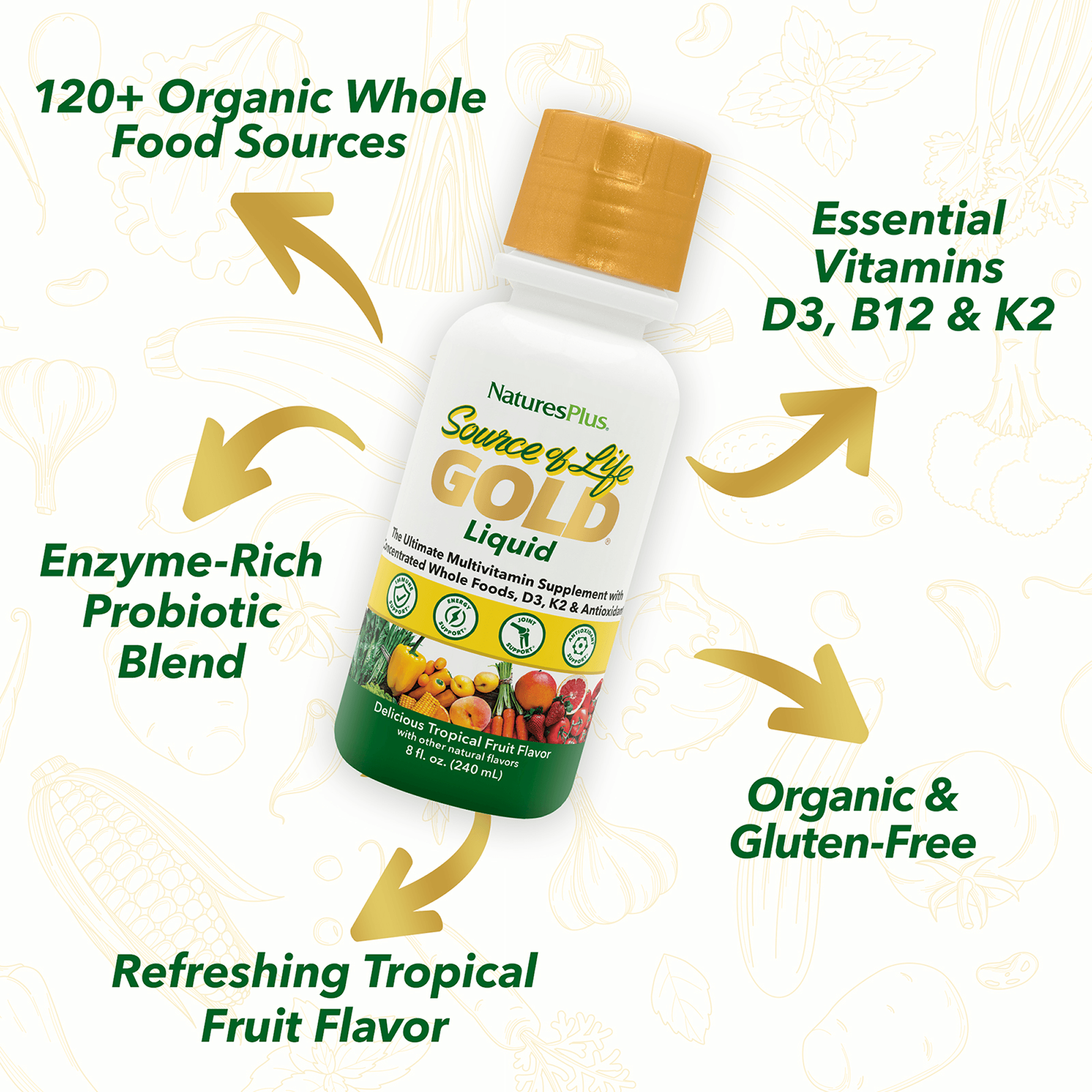 Source of Life® GOLD Multivitamin Liquid - 8 FL OZ