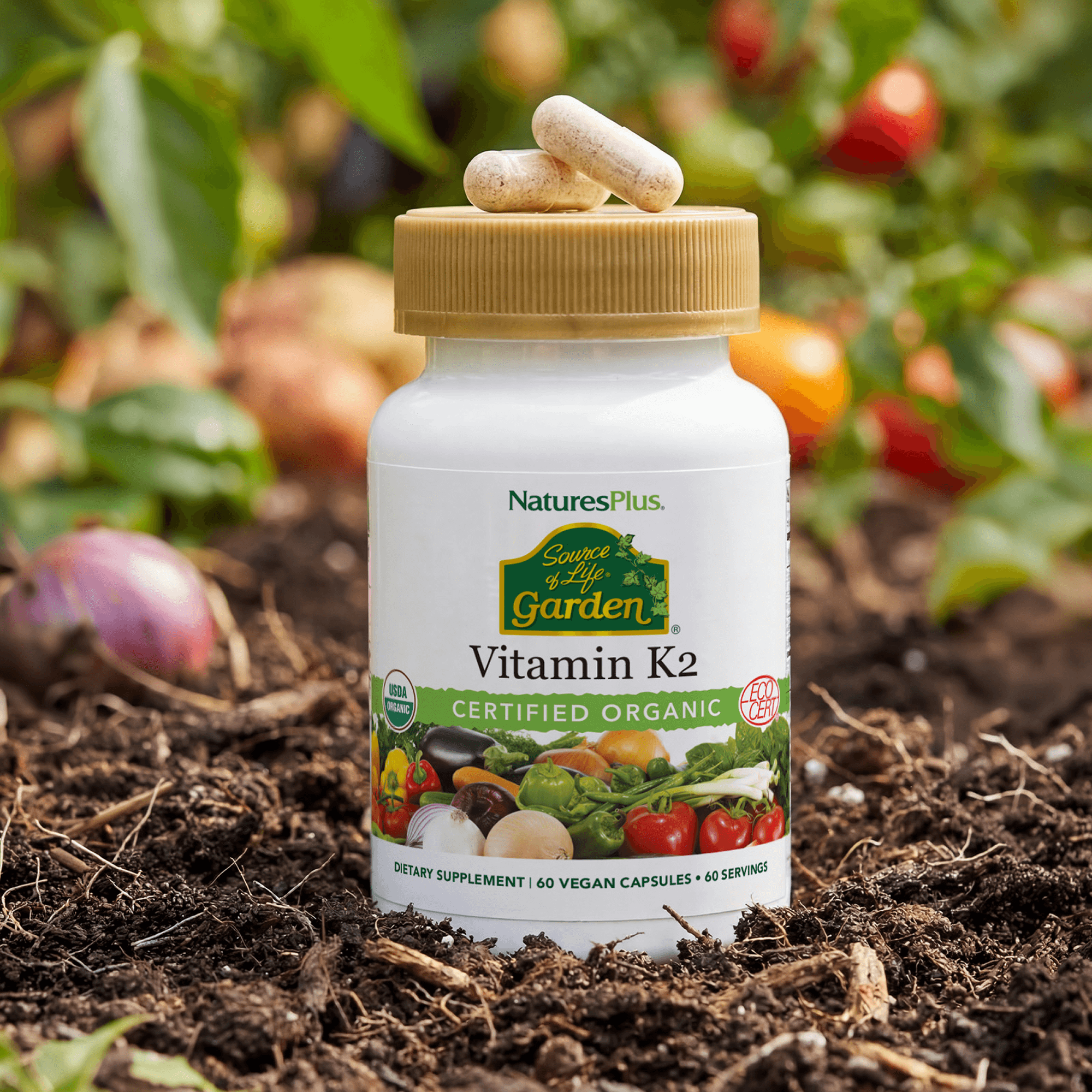 Source of Life® Garden Vitamin K2 120 mcg Capsules - 60 Count