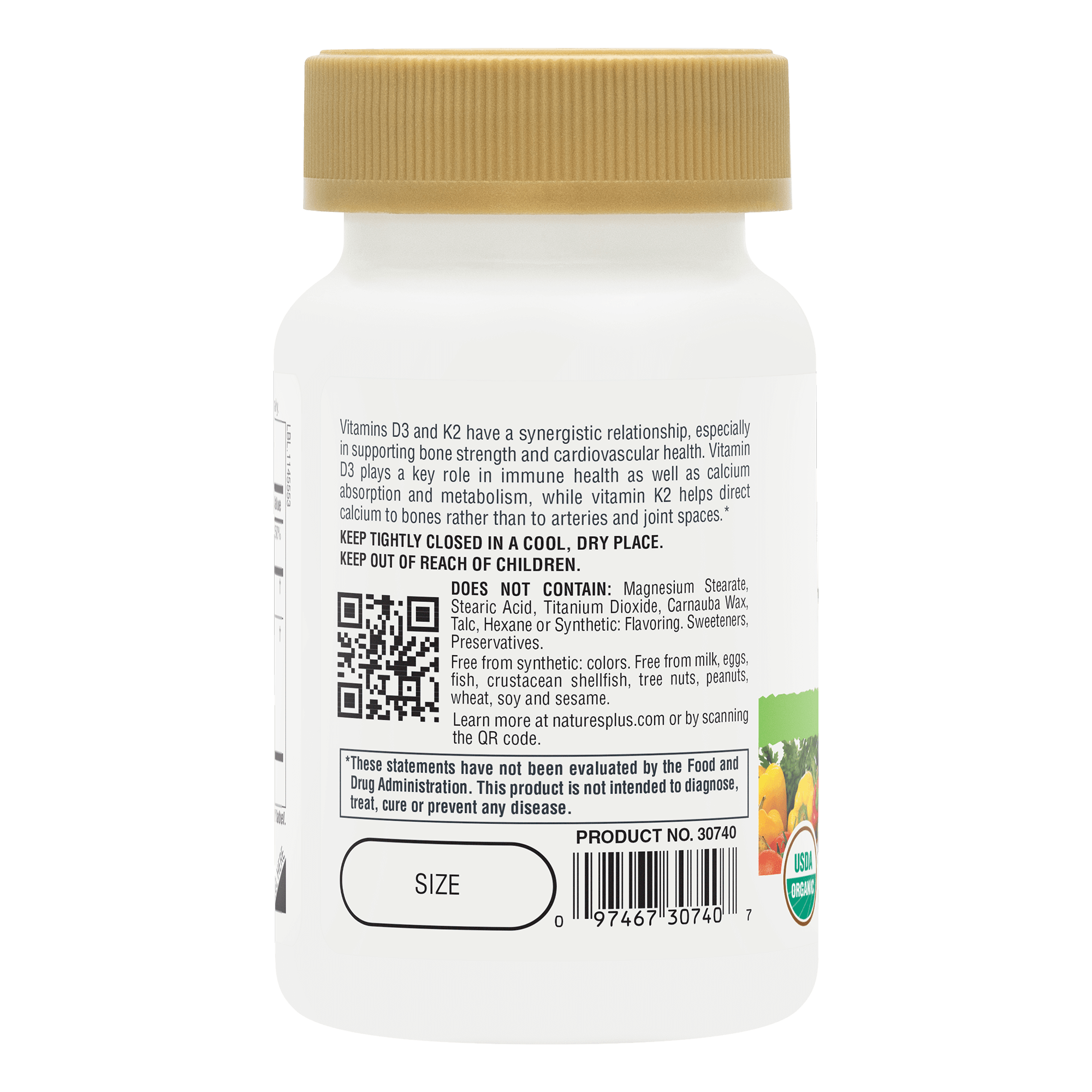 Source of Life Garden Vitamins D3 & K2 - 60 Count