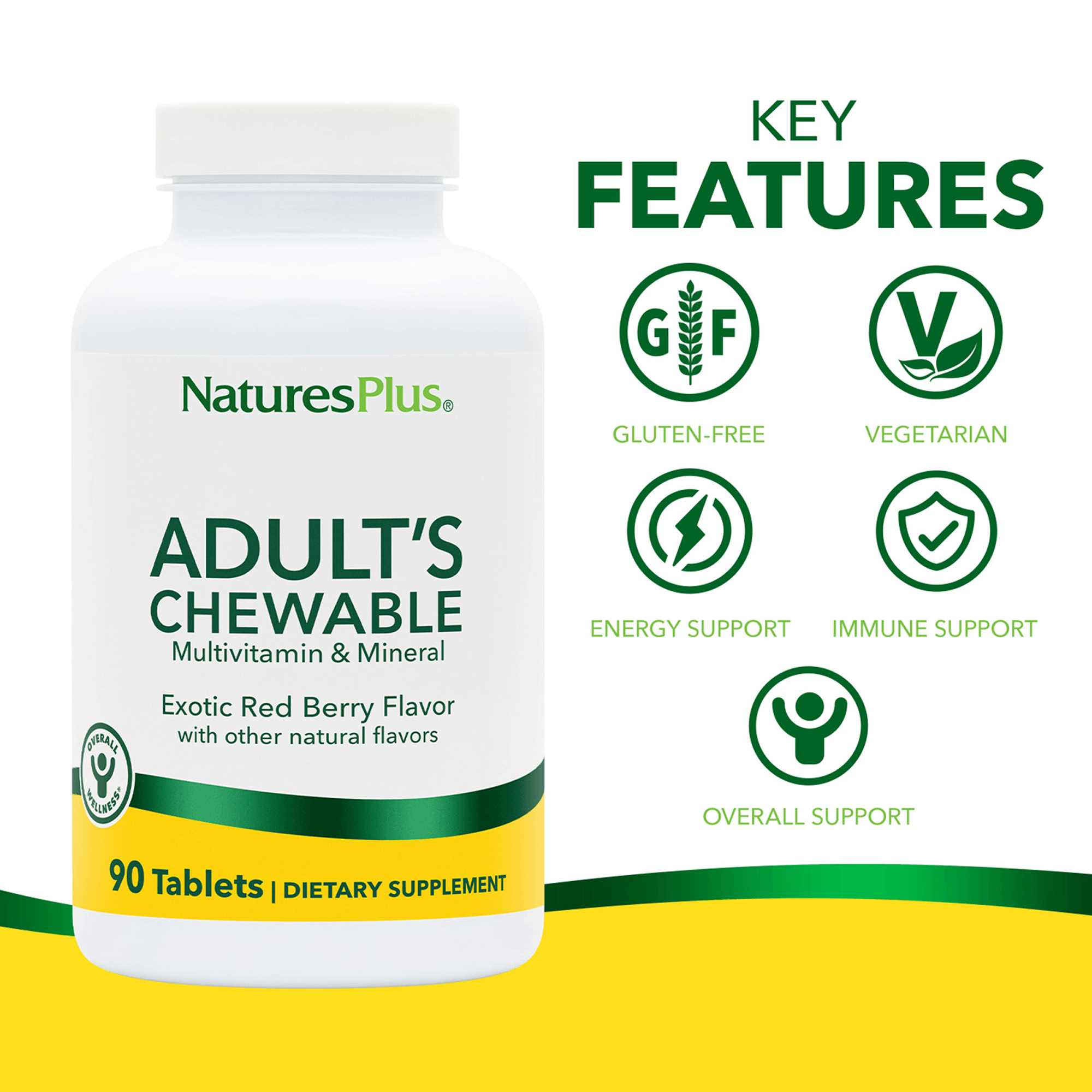 Adult's Multivitamin Chewables – Exotic Red Berry - 90 Count