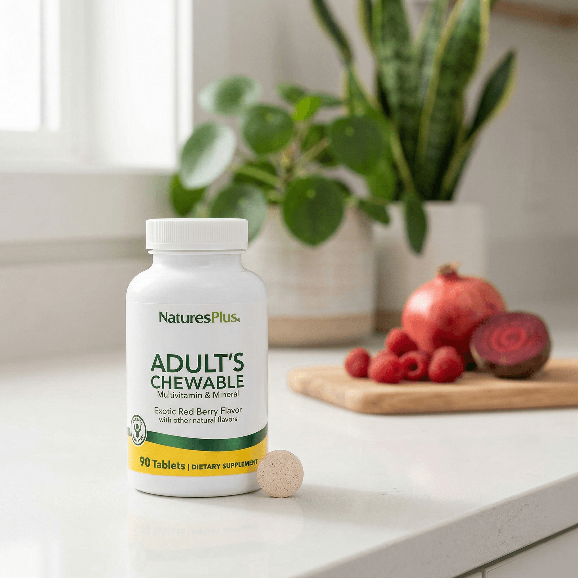 Adult's Multivitamin Chewables – Exotic Red Berry - 90 Count