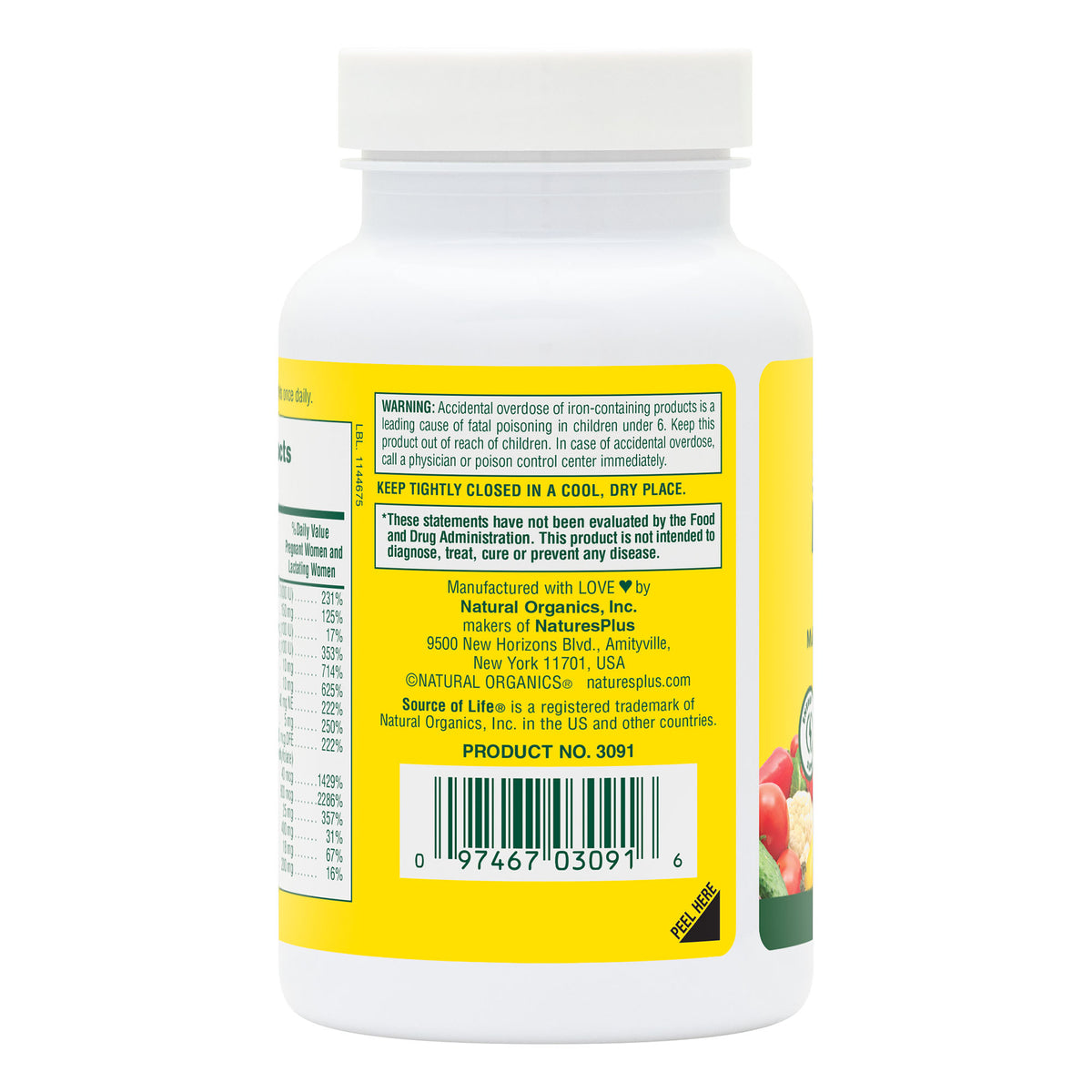 product image of Source of Life® Prenatal Multivitamin Tablets containing 90 Count