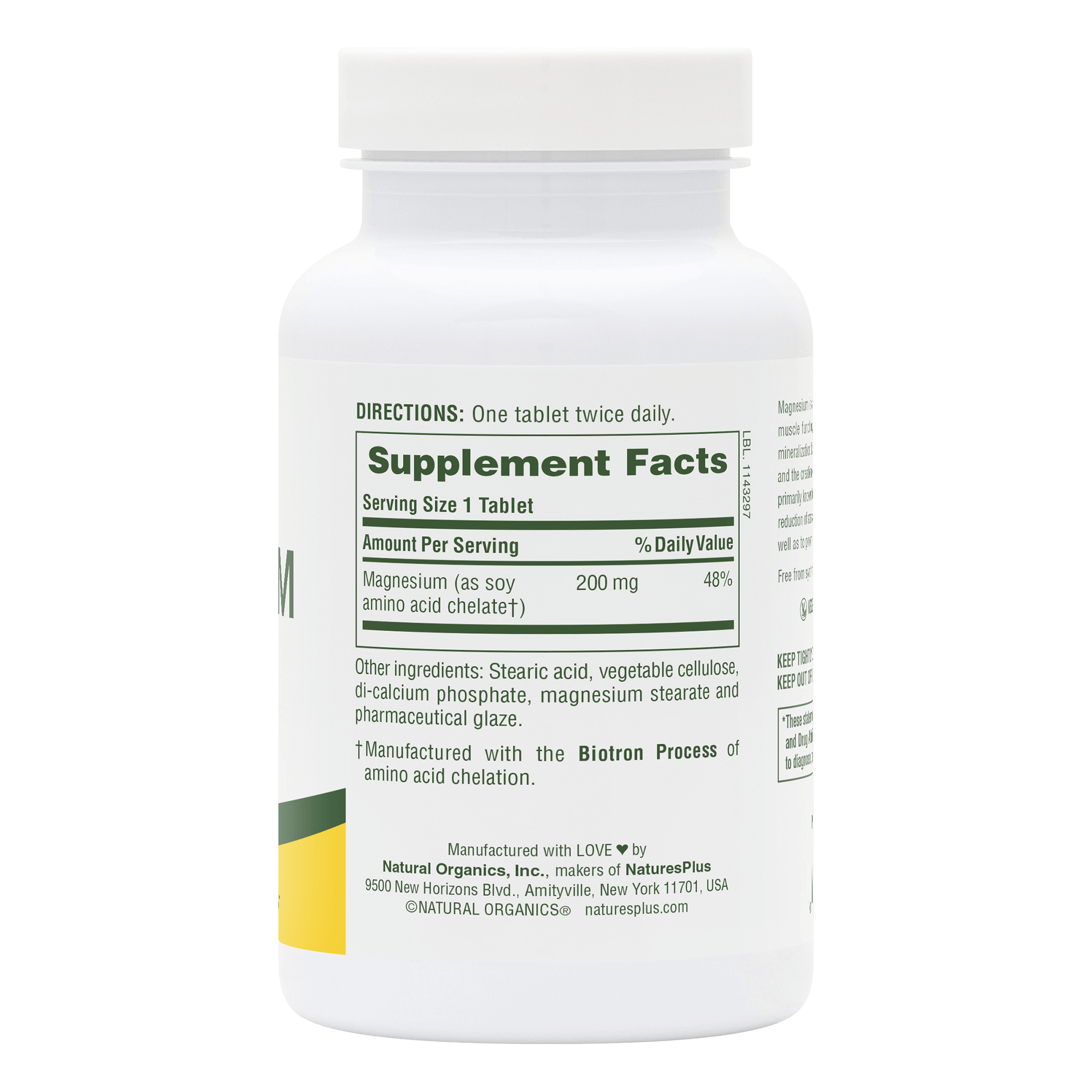 Magnesium 200 mg Tablets - 90 Count