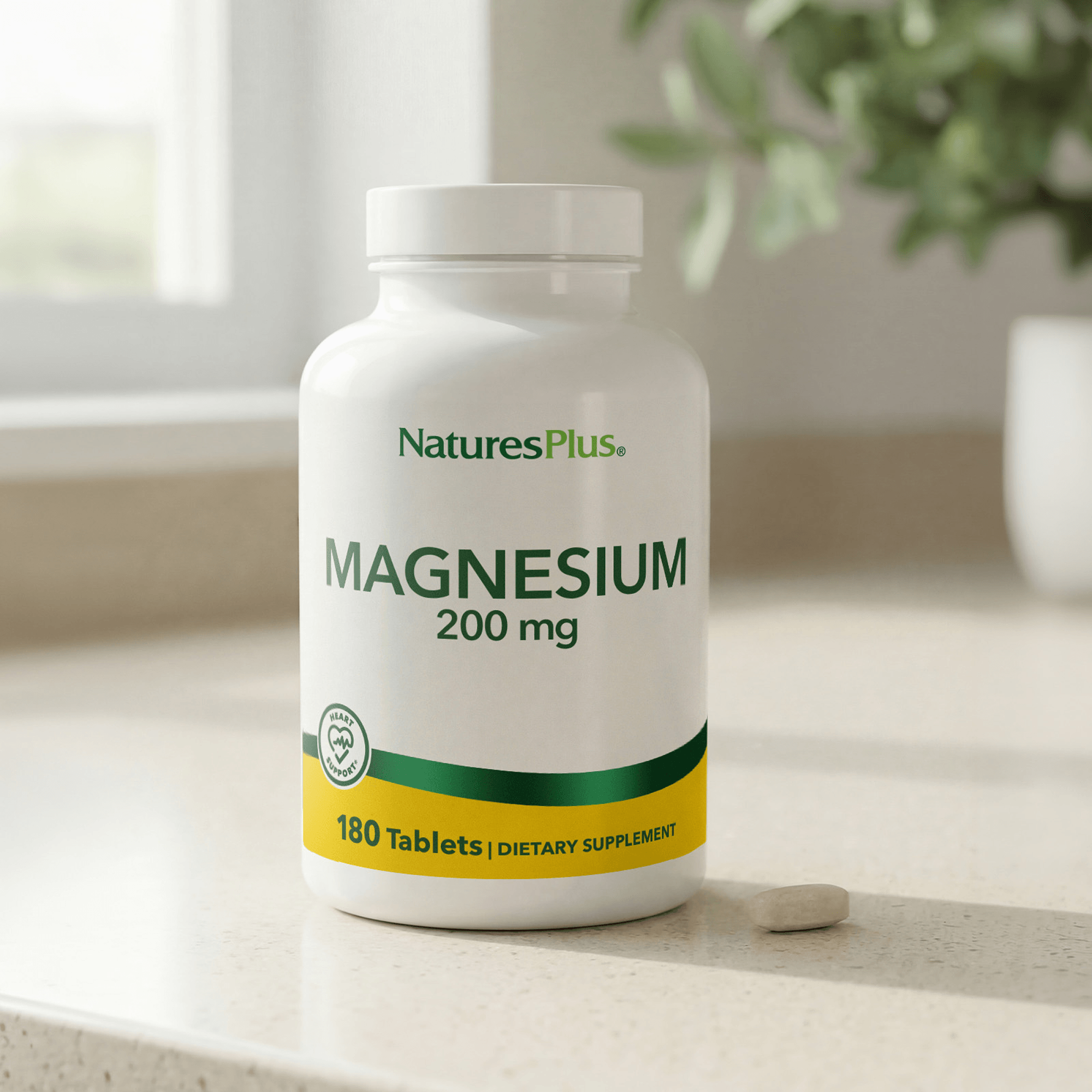 Magnesium 200 mg Tablets - 180 Count