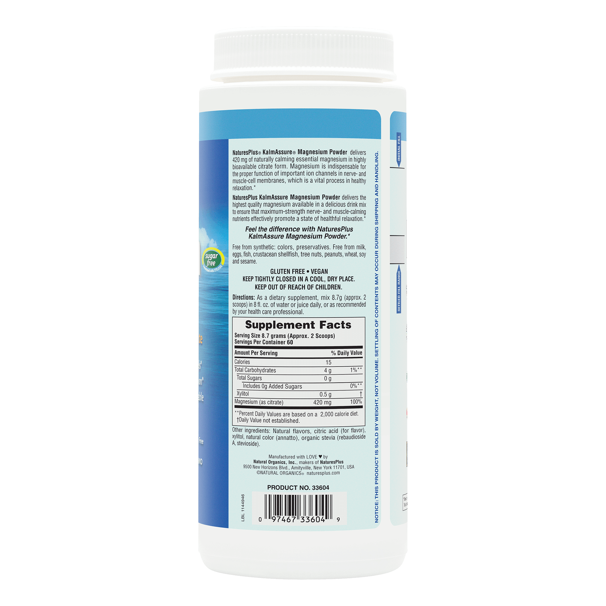 KalmAssure® Magnesium Powder - Orange - 1.15 LB
