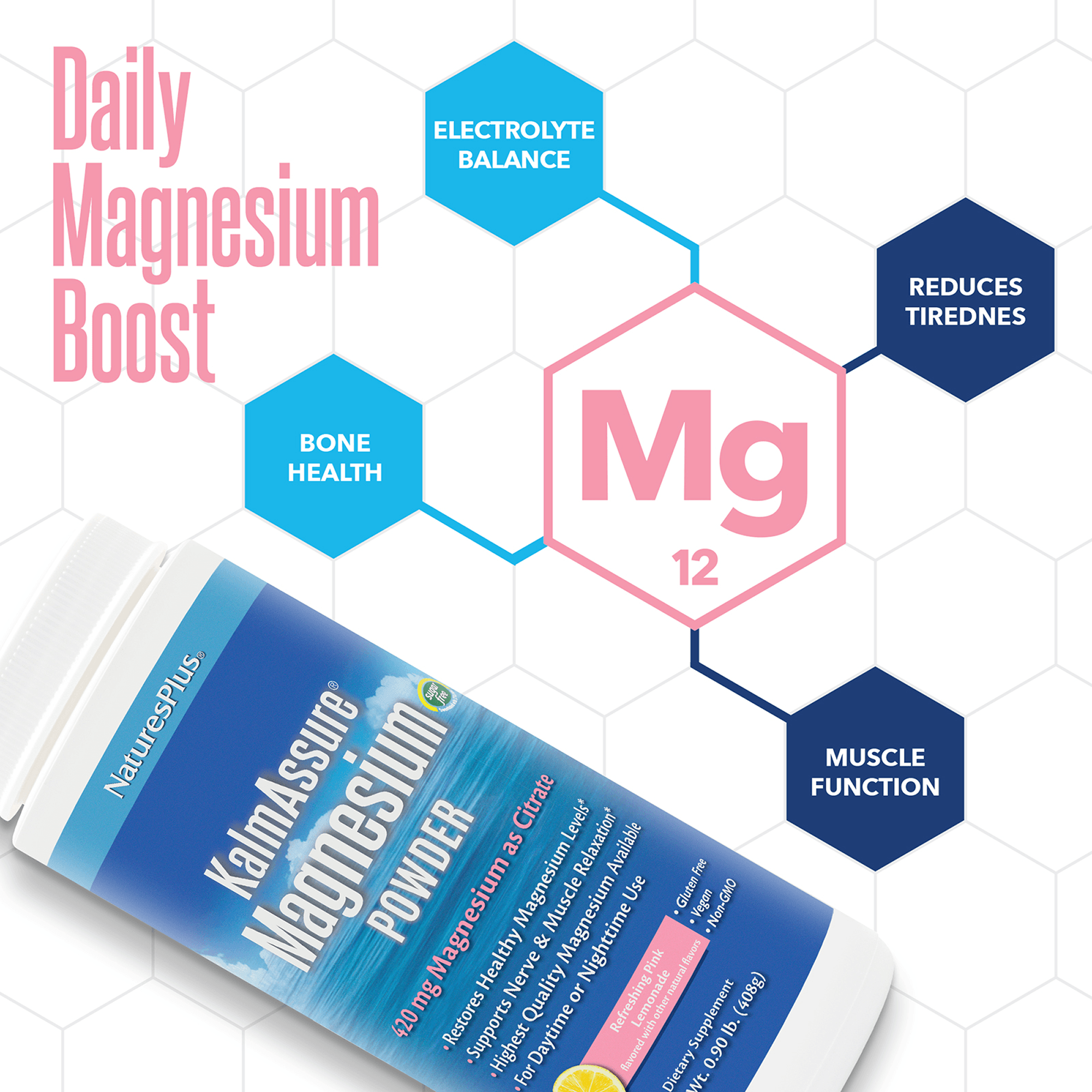 KalmAssure® Magnesium Powder - Pink Lemonade - 0.90 LB