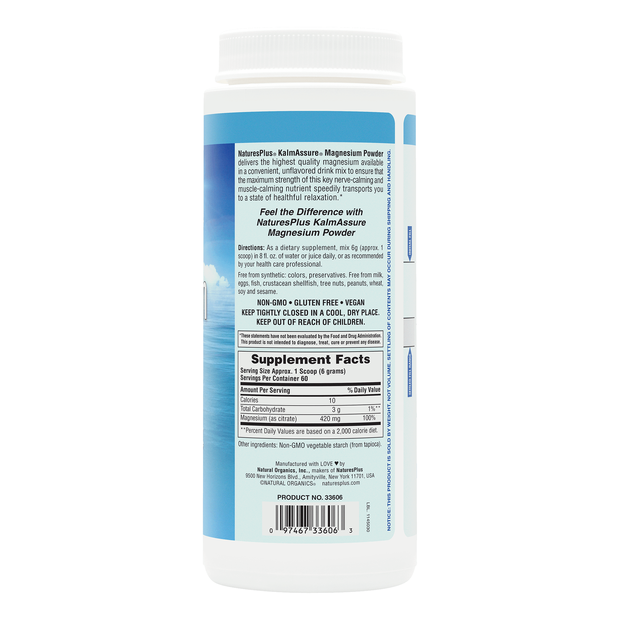 KalmAssure® Magnesium Powder - Unflavored - 0.80 LB