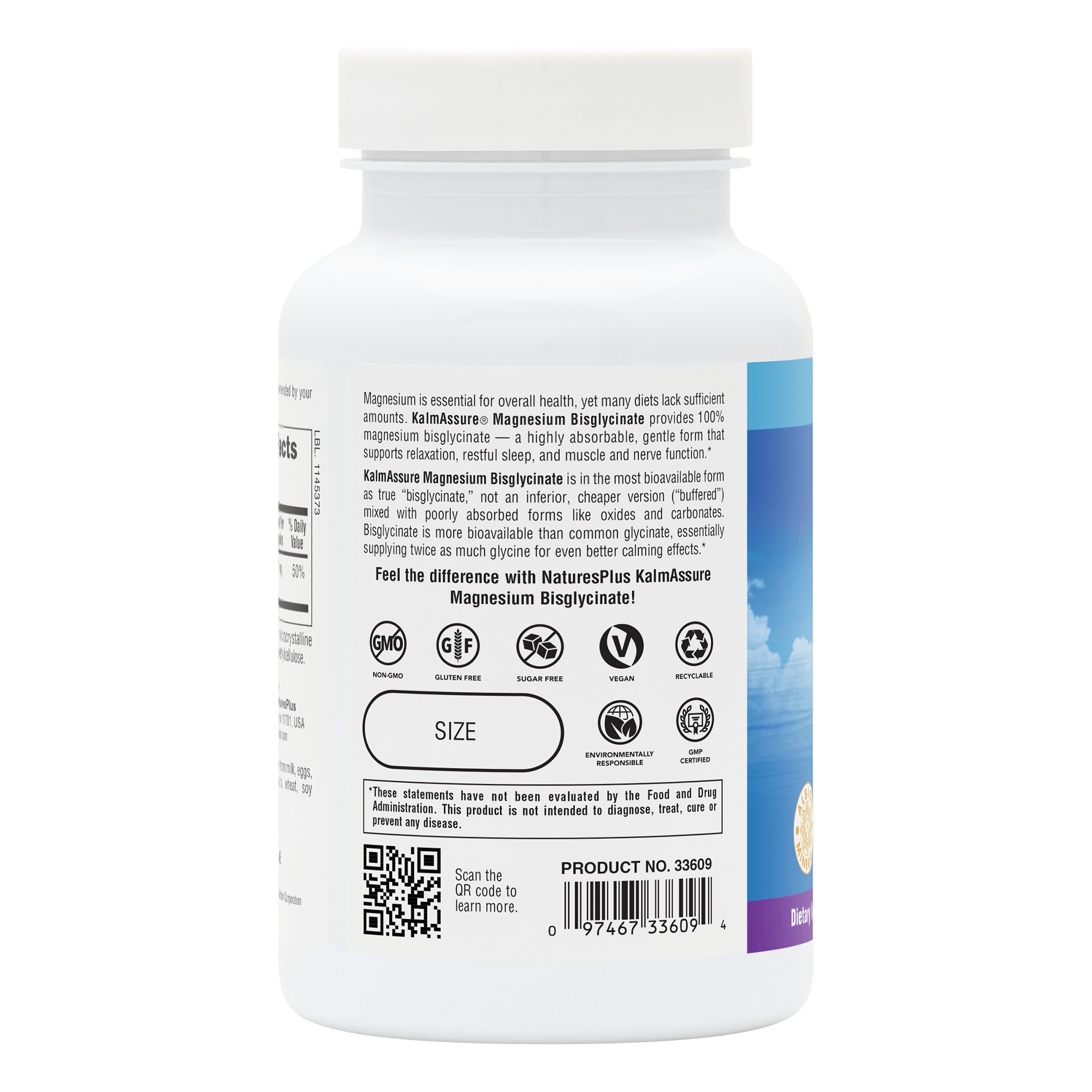 KalmAssure® Magnesium Bisglycinate Capsules - 90 Count