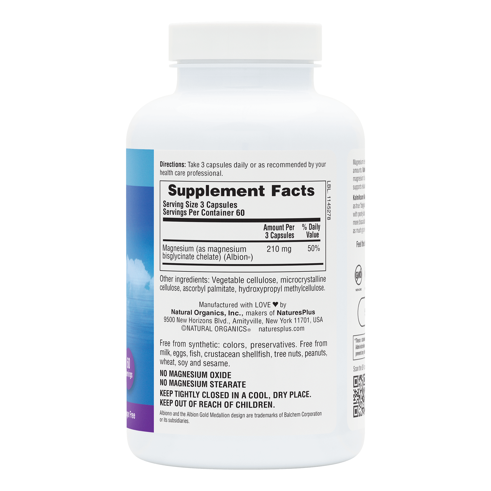 KalmAssure® Magnesium Bisglycinate Capsules - 180 Count
