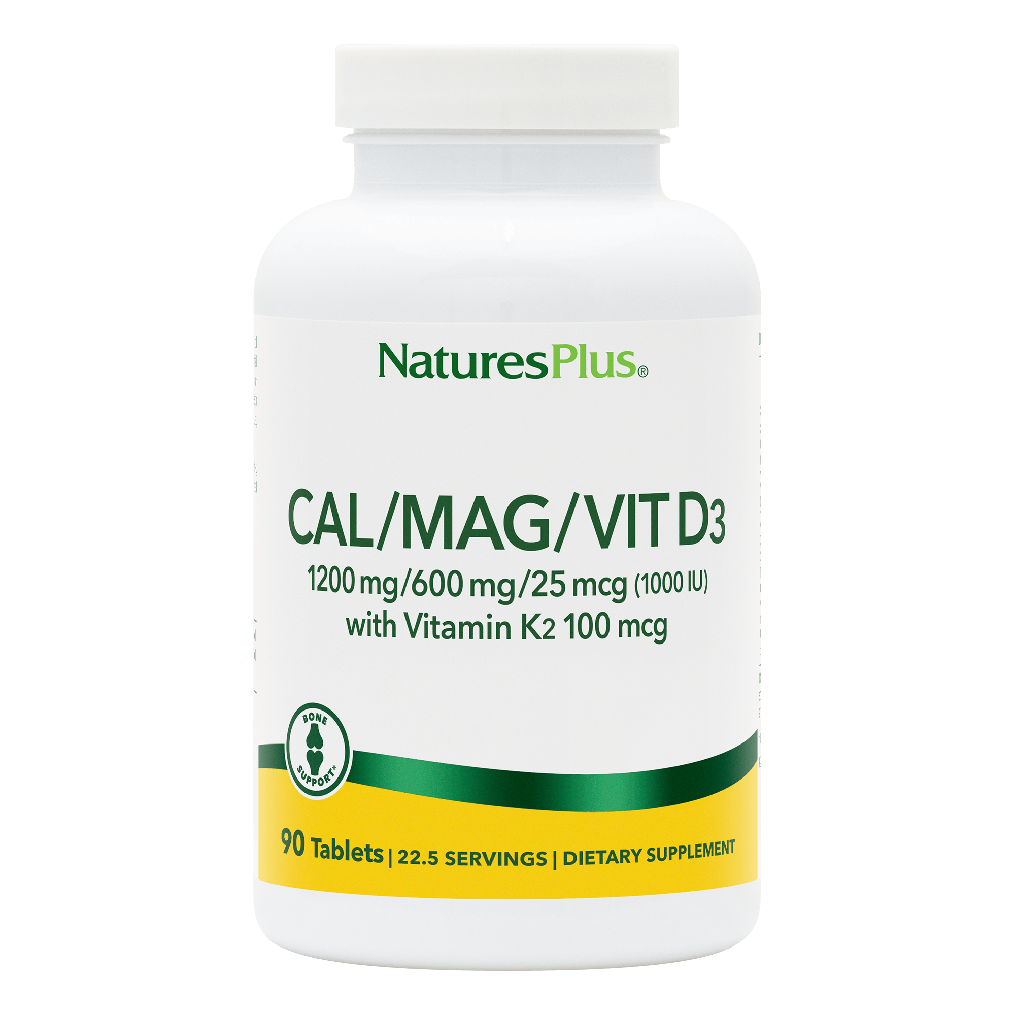 Calcium/Magnesium/Vitamin D3 with Vitamin K2 Tablets - 90 Count