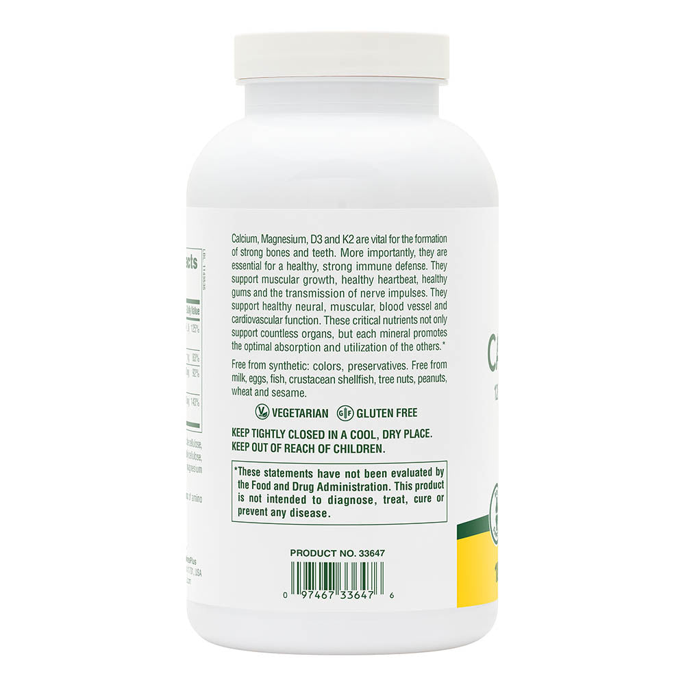 product image of Calcium/Magnesium/Vitamin D3 with Vitamin K2 Tablets containing 180 Count