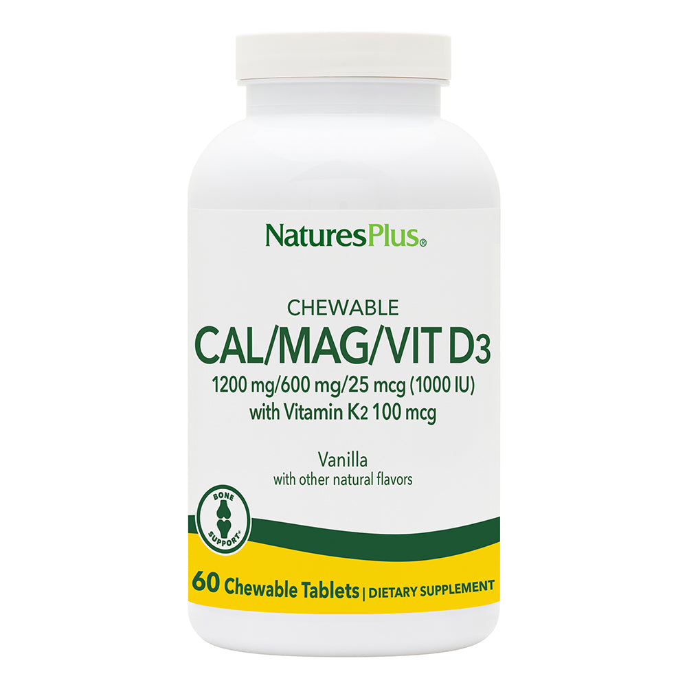 product image of Calcium/Magnesium/Vitamin D3 with Vitamin K2 Chewables - Vanilla containing 60 Count