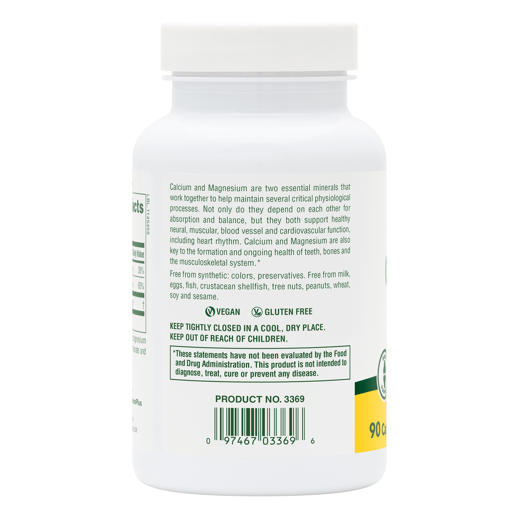 Calcium/Magnesium Citrate Capsules - 90 Count
