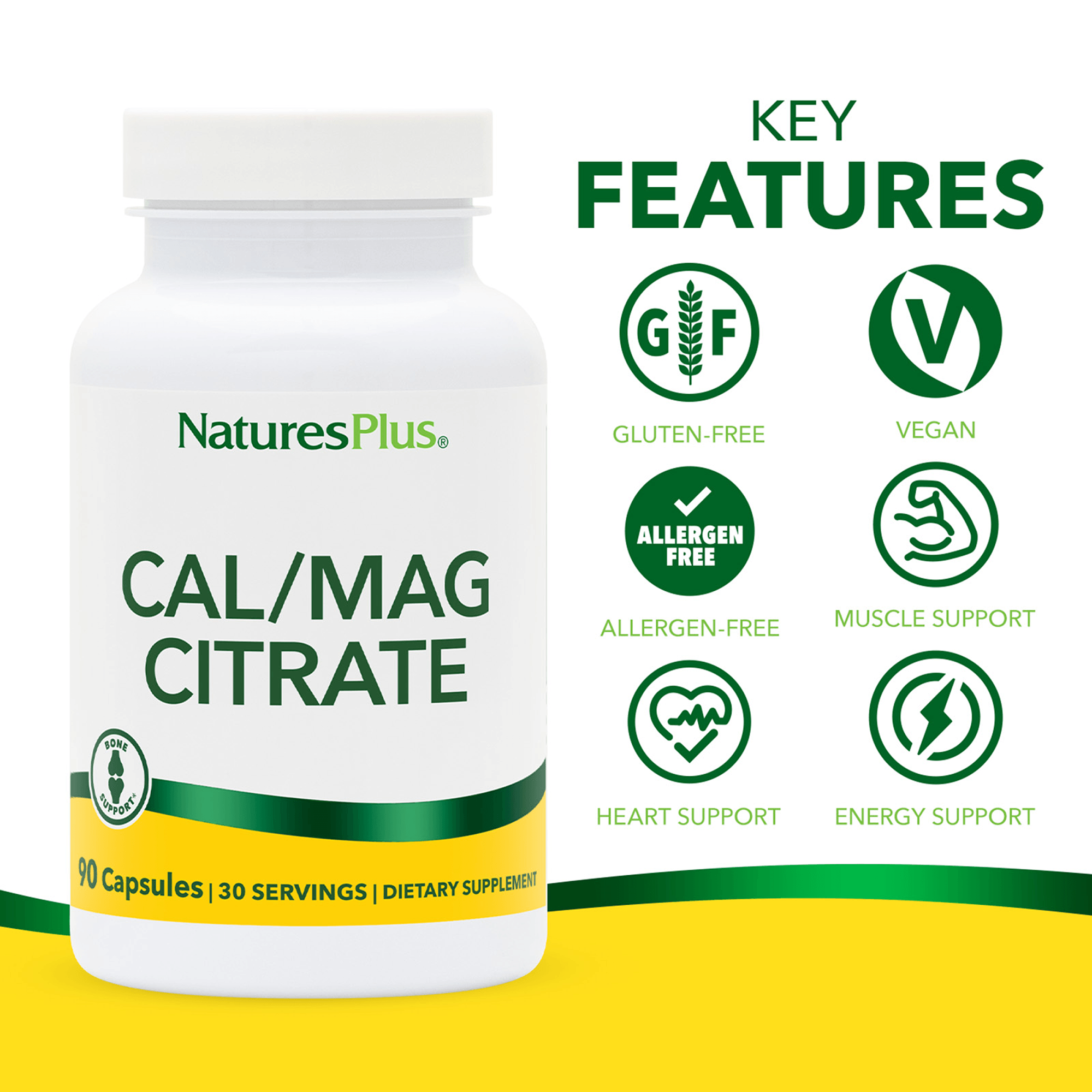 Calcium/Magnesium Citrate Capsules - 90 Count