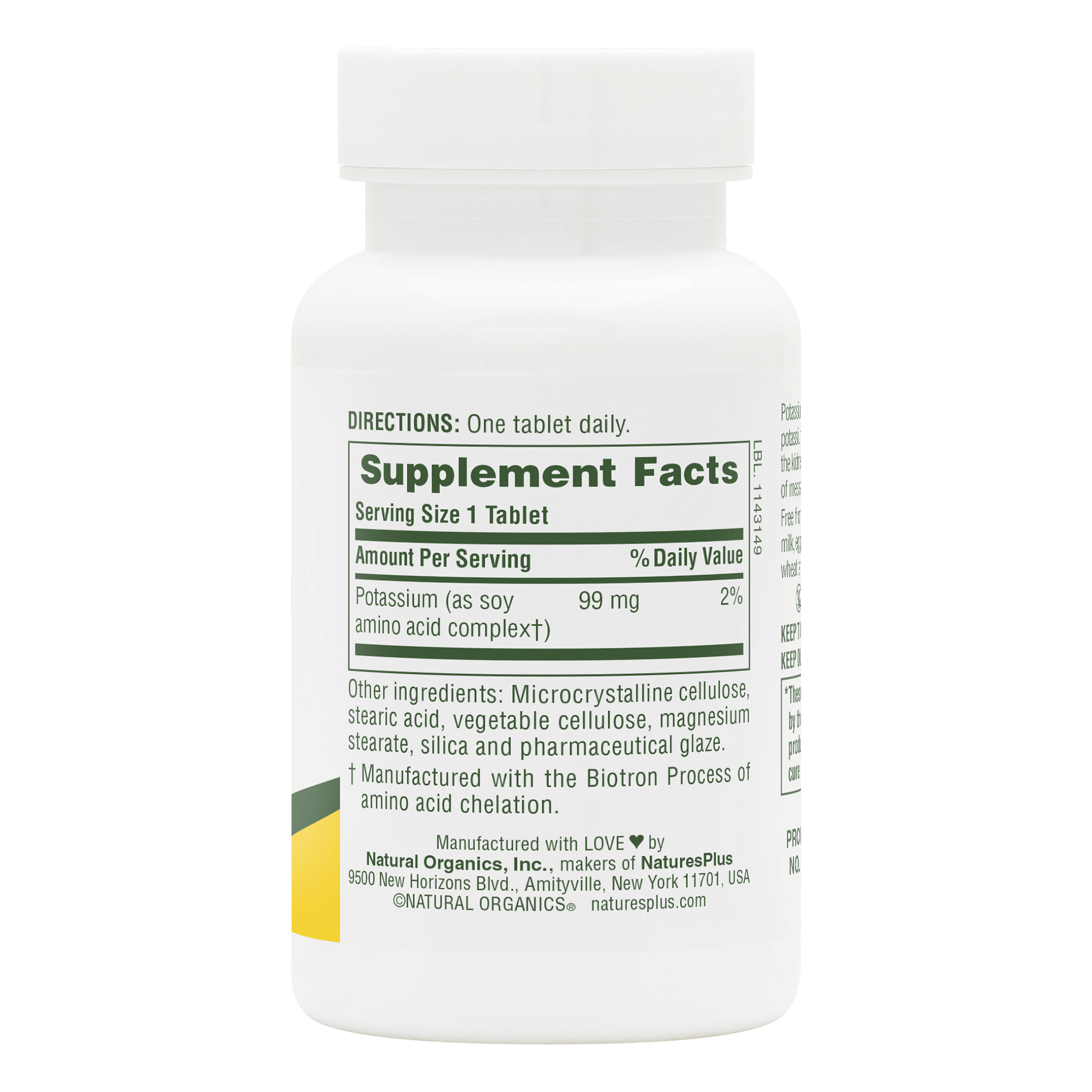 Potassium 99 mg Tablets - 90 Count