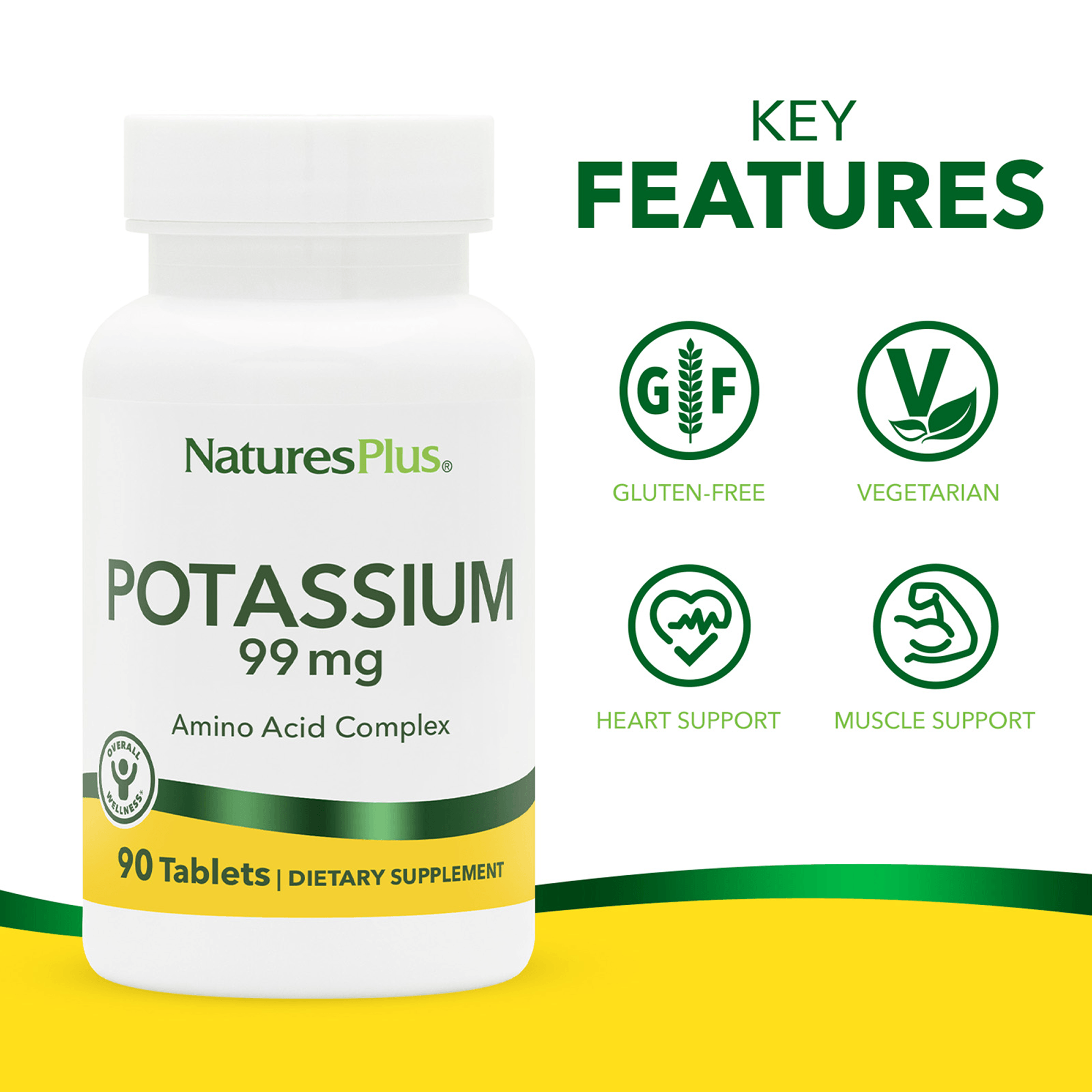 Potassium 99 mg Tablets - 90 Count