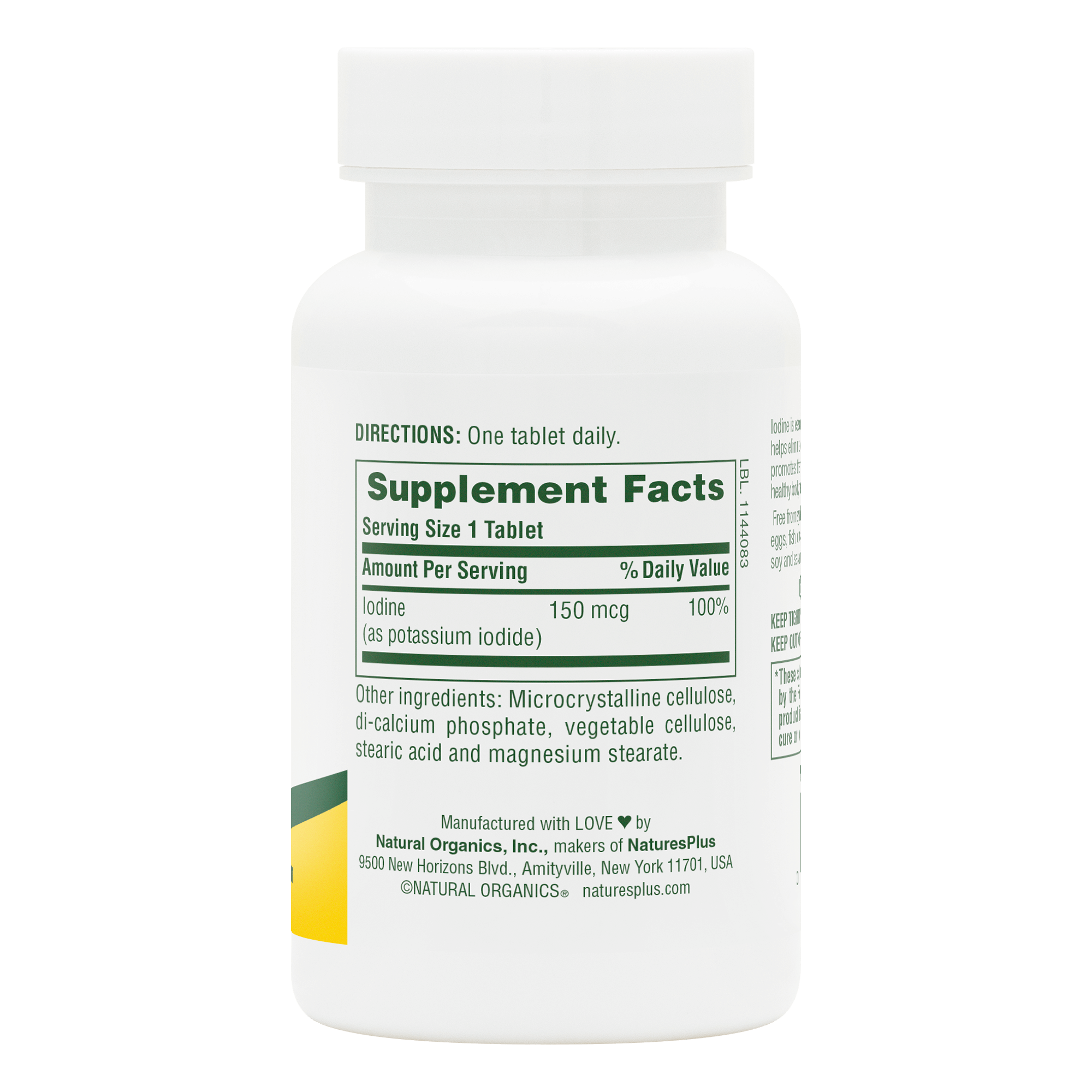 Potassium Iodide 150 mcg Iodine Tablets - 100 Count