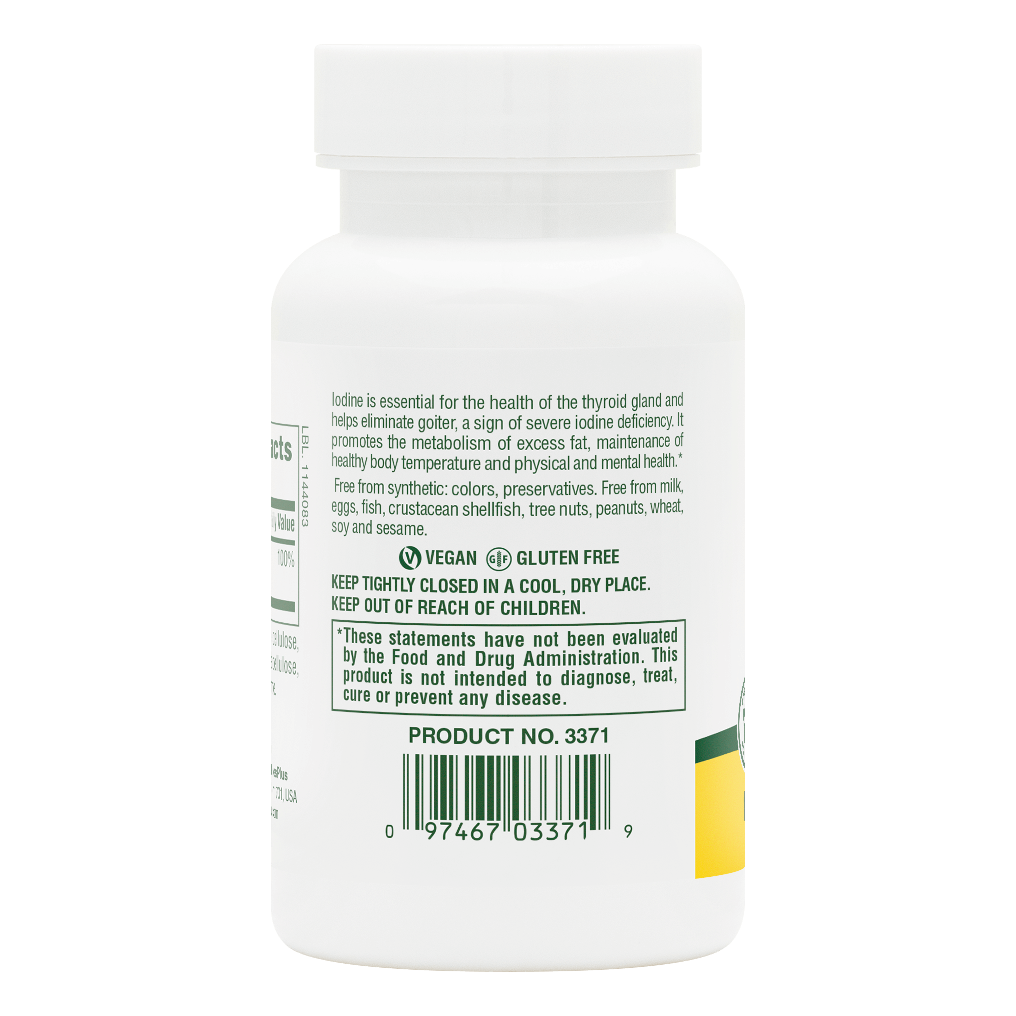 Potassium Iodide 150 mcg Iodine Tablets - 100 Count
