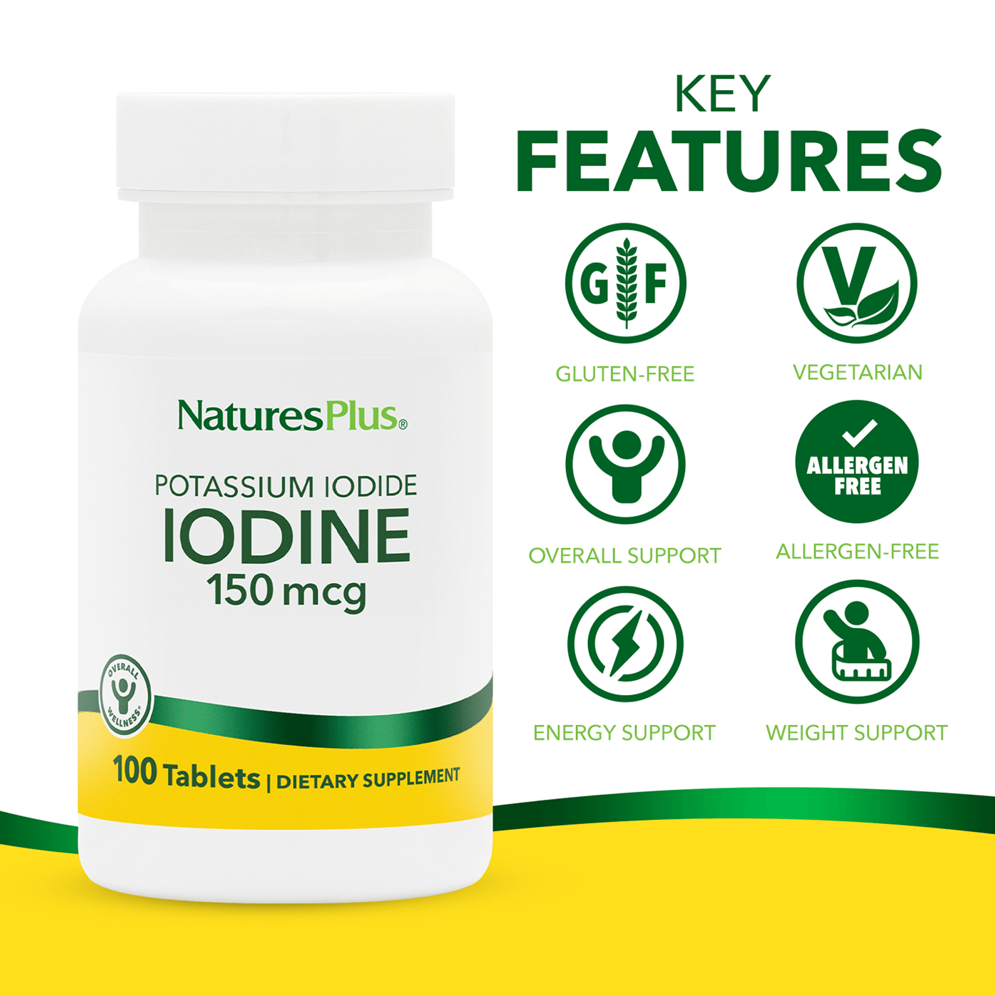 Potassium Iodide 150 mcg Iodine Tablets - 100 Count